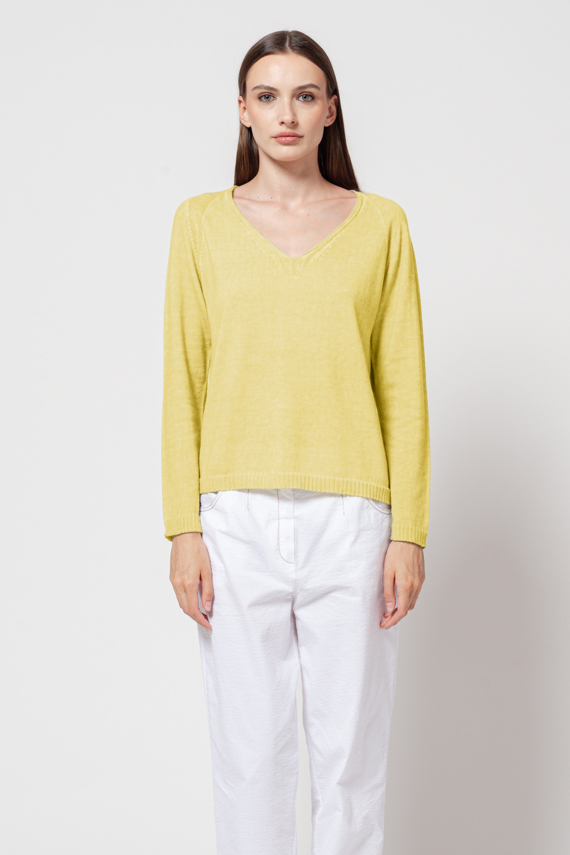 Veronica V Knit - Canary