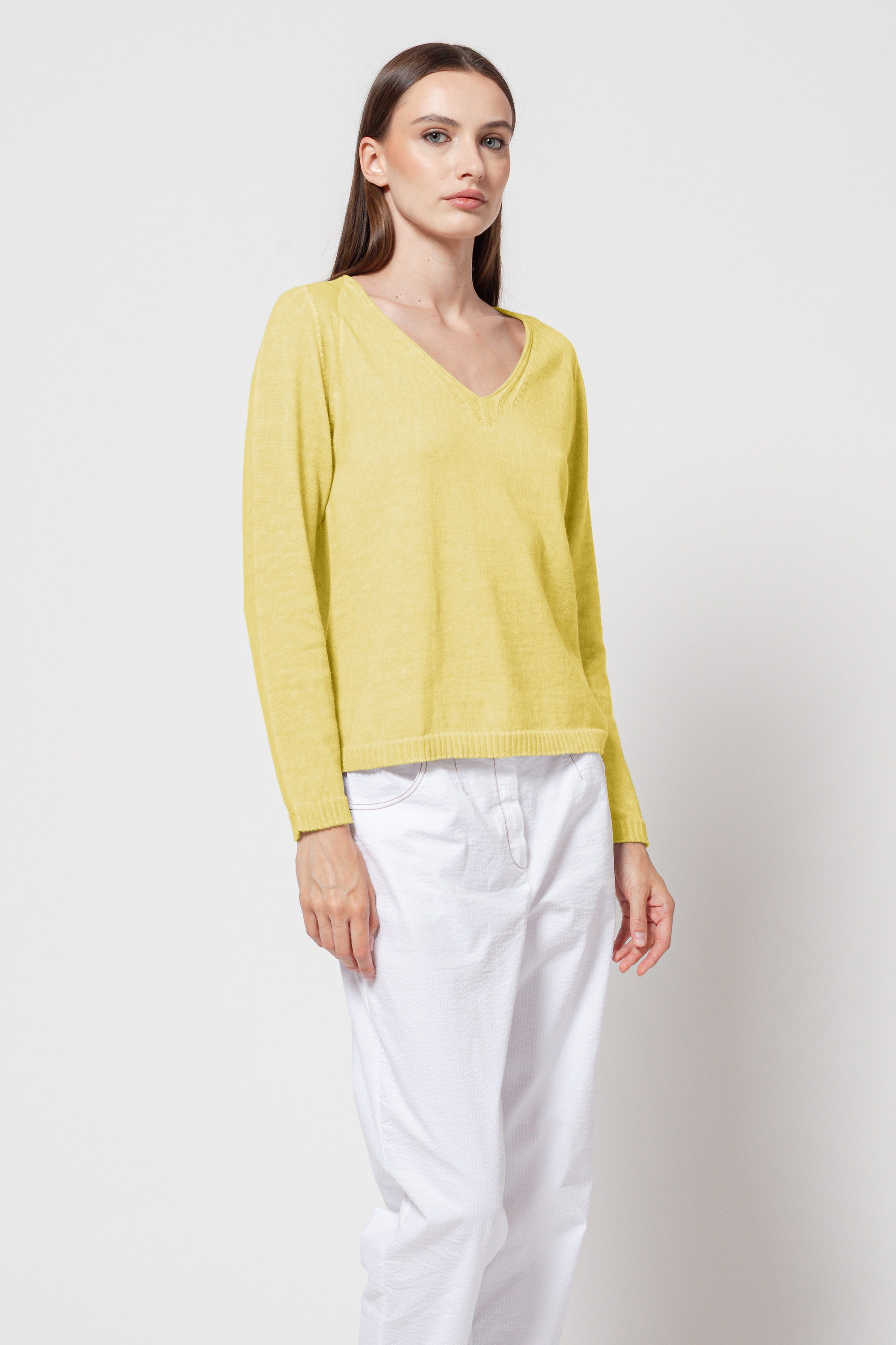 Veronica V Knit - Canary