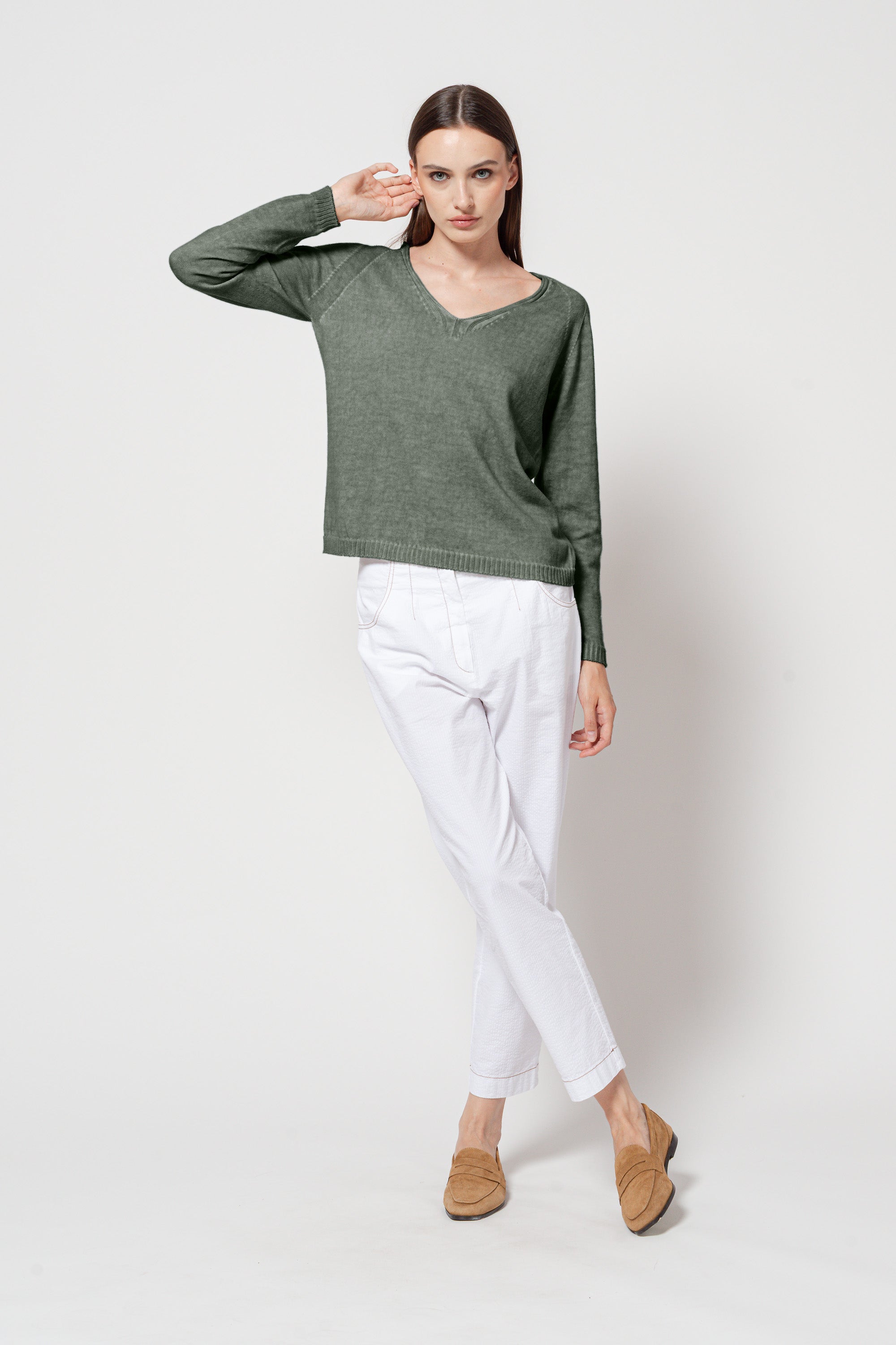 Veronica V Knit - Salvia