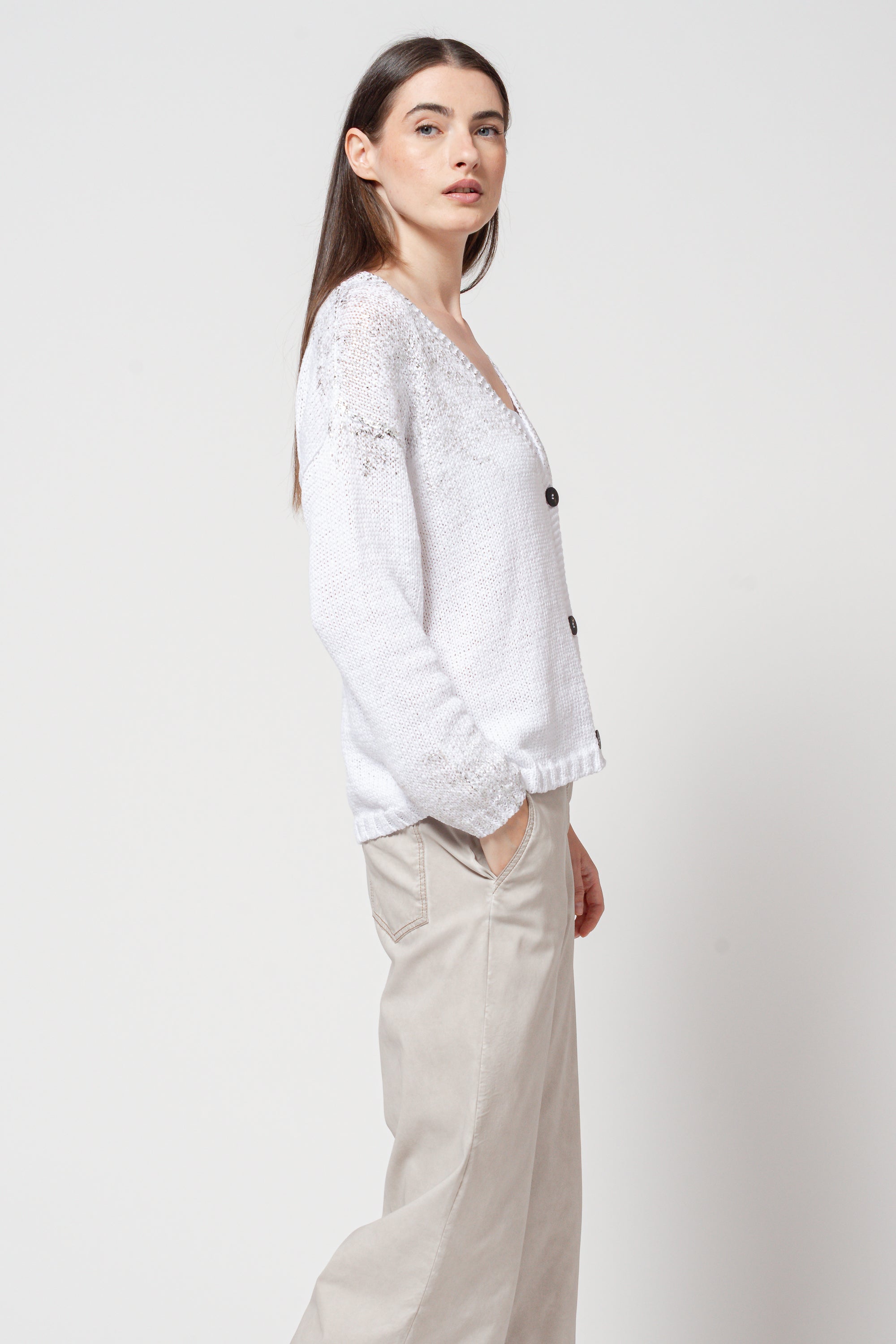 Pop Cardi Lux - White