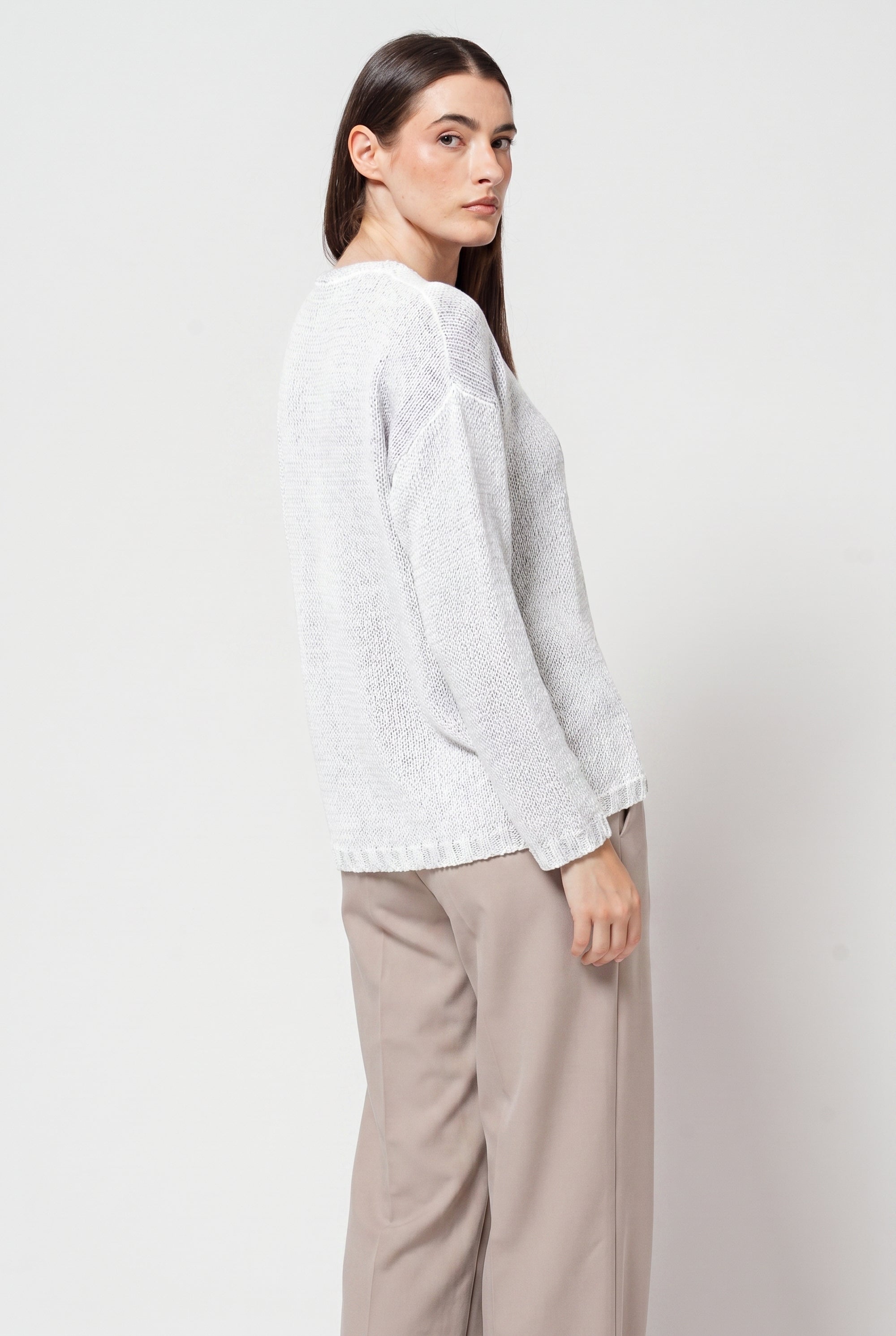 Perry V Knit - White