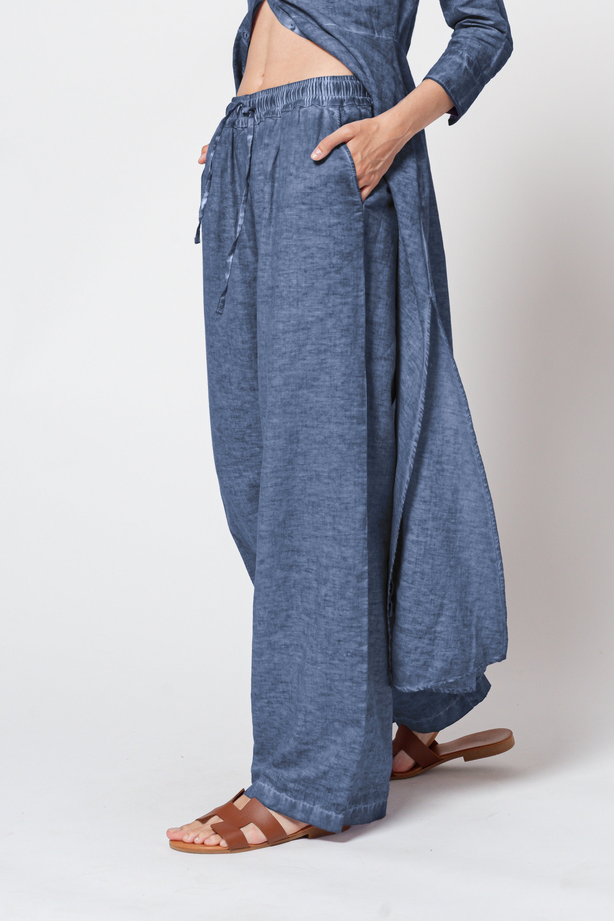 Billow Linen Blend Slacks - Nautico