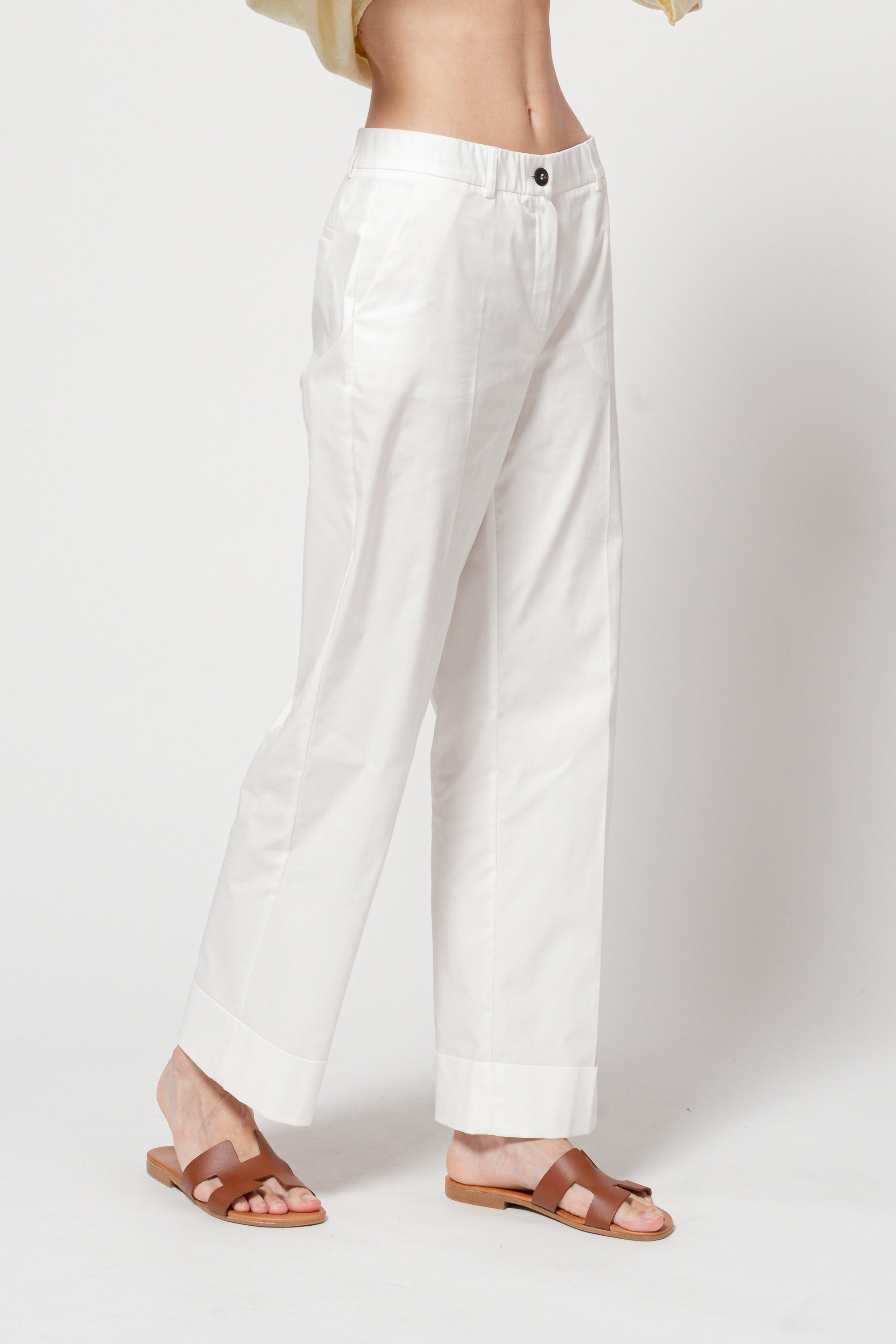 Tilda Cotton Pants - Milk