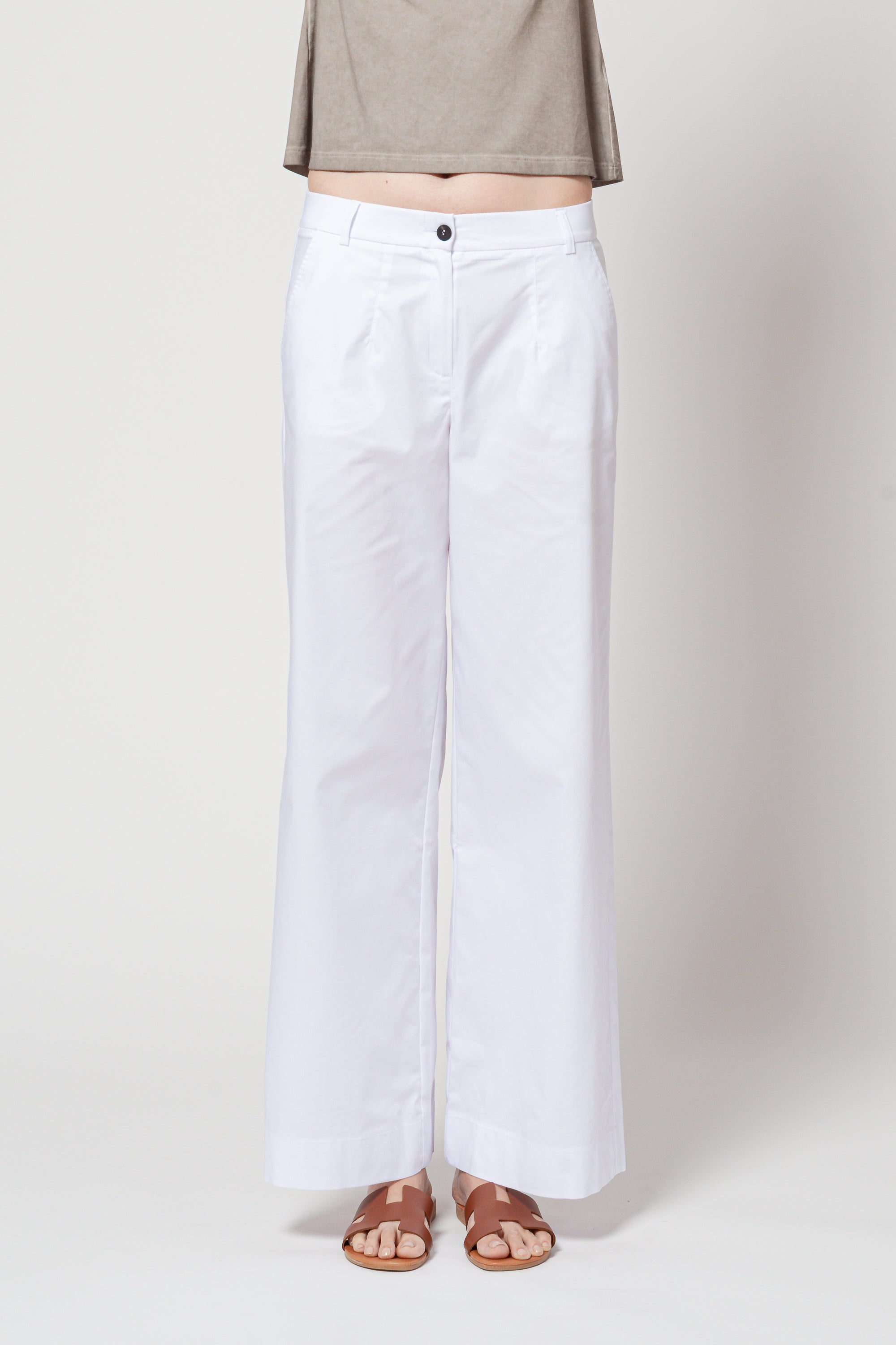 Gilda Cotton Pants - White
