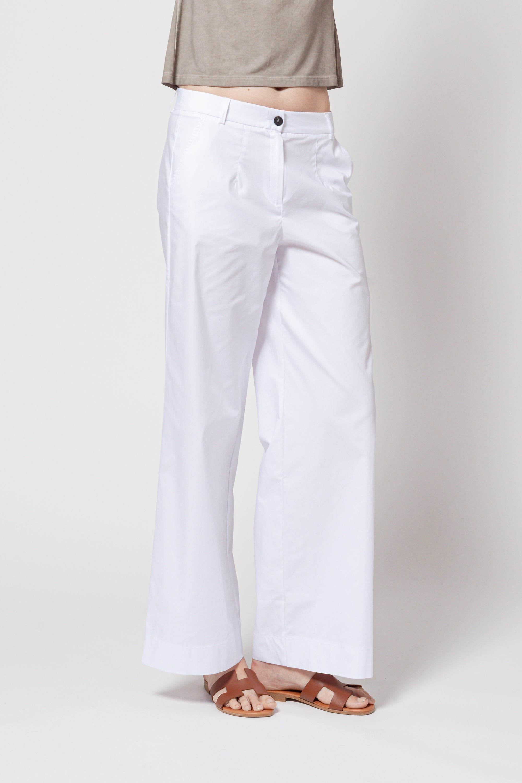 Gilda Cotton Pants - White
