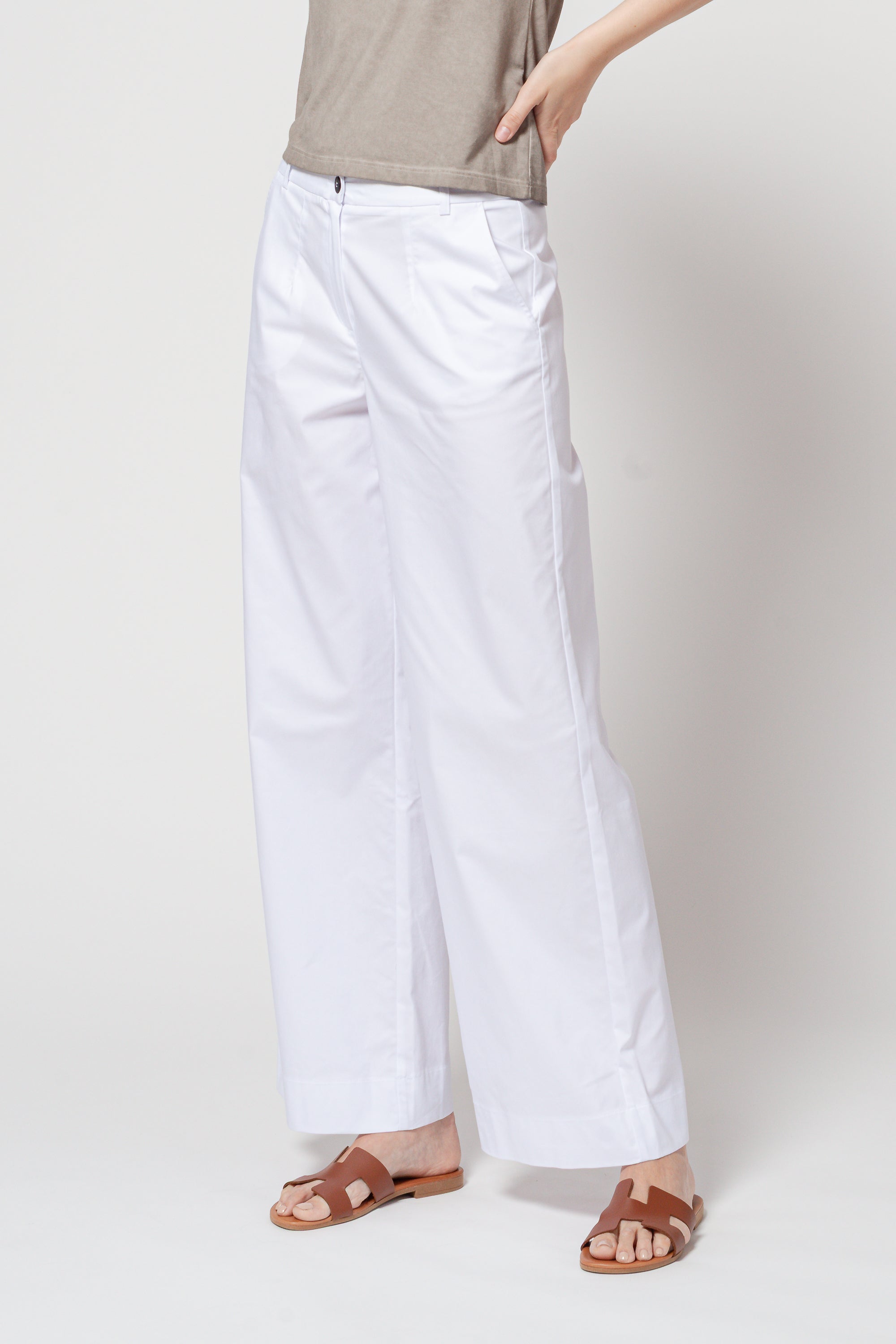Gilda Cotton Pants - White