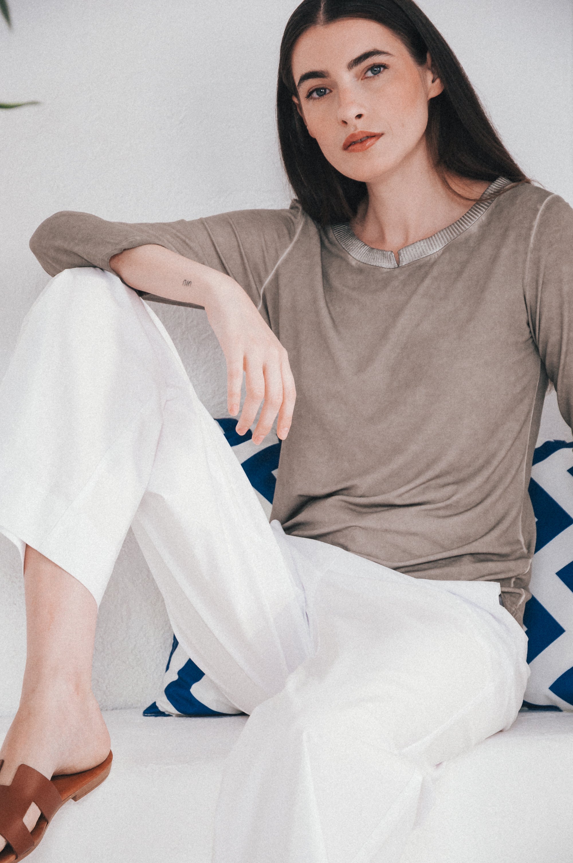 Gilda Cotton Pants - White