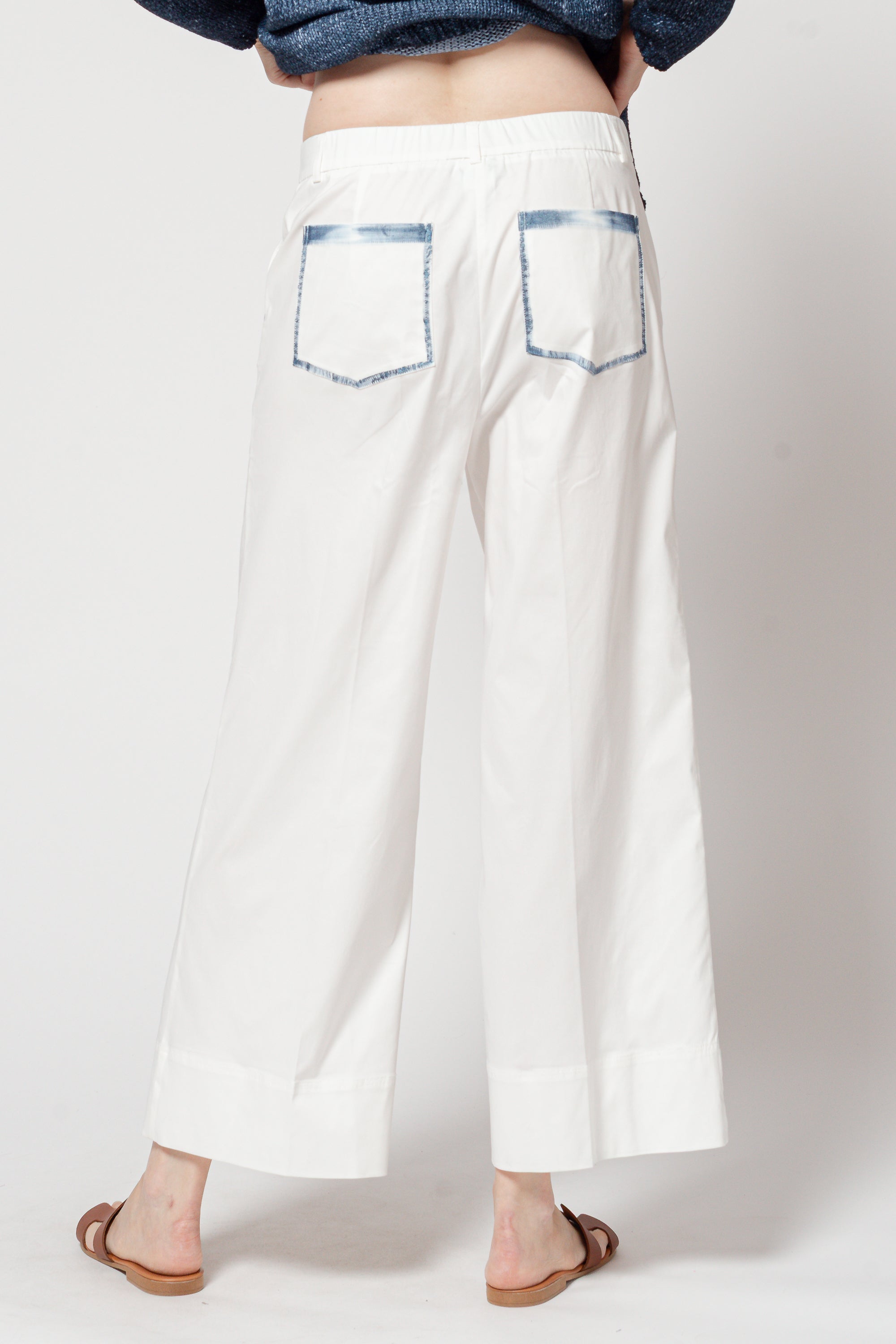 Adelina Painted Pants - White