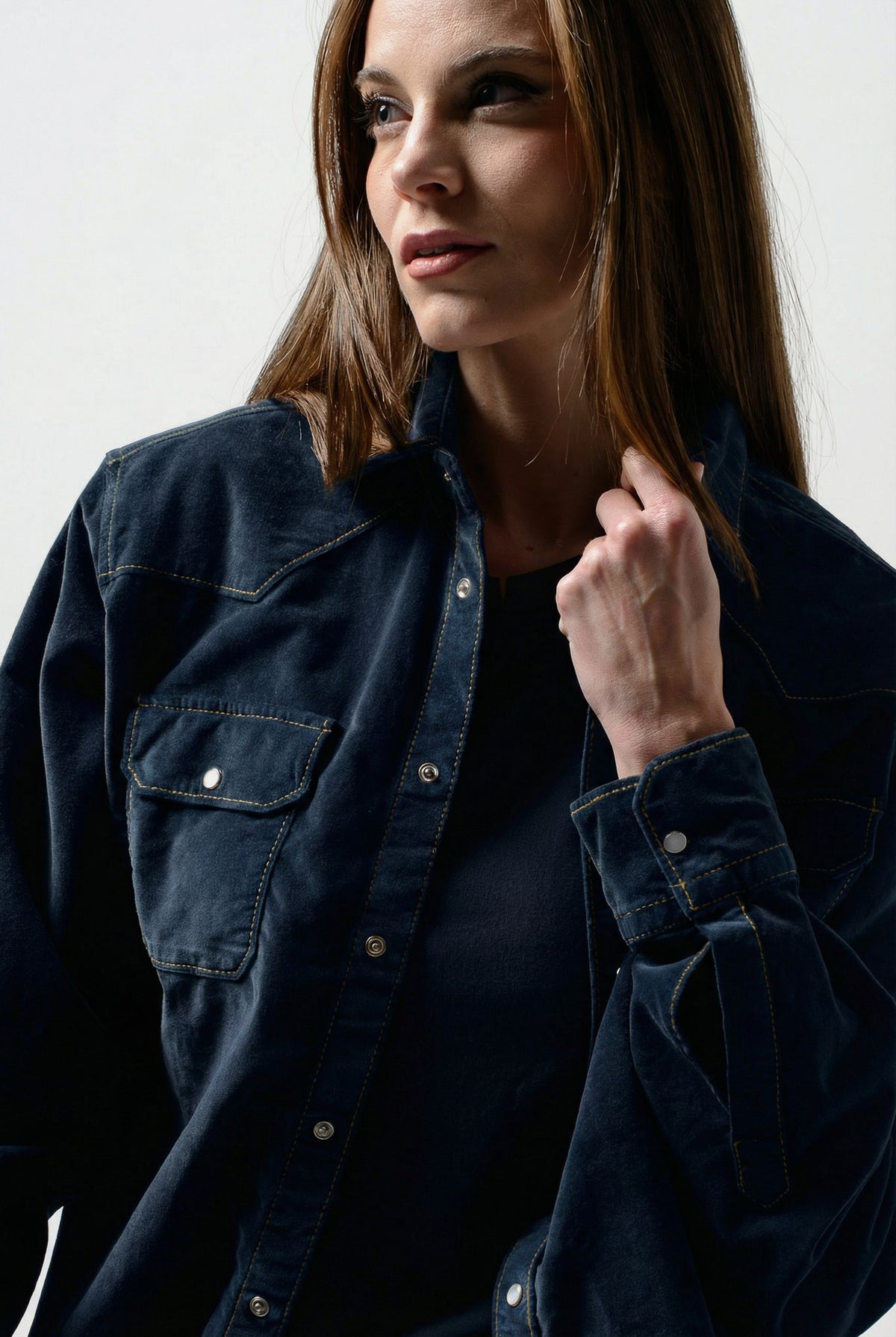 Christi Western Shirt - Abyss