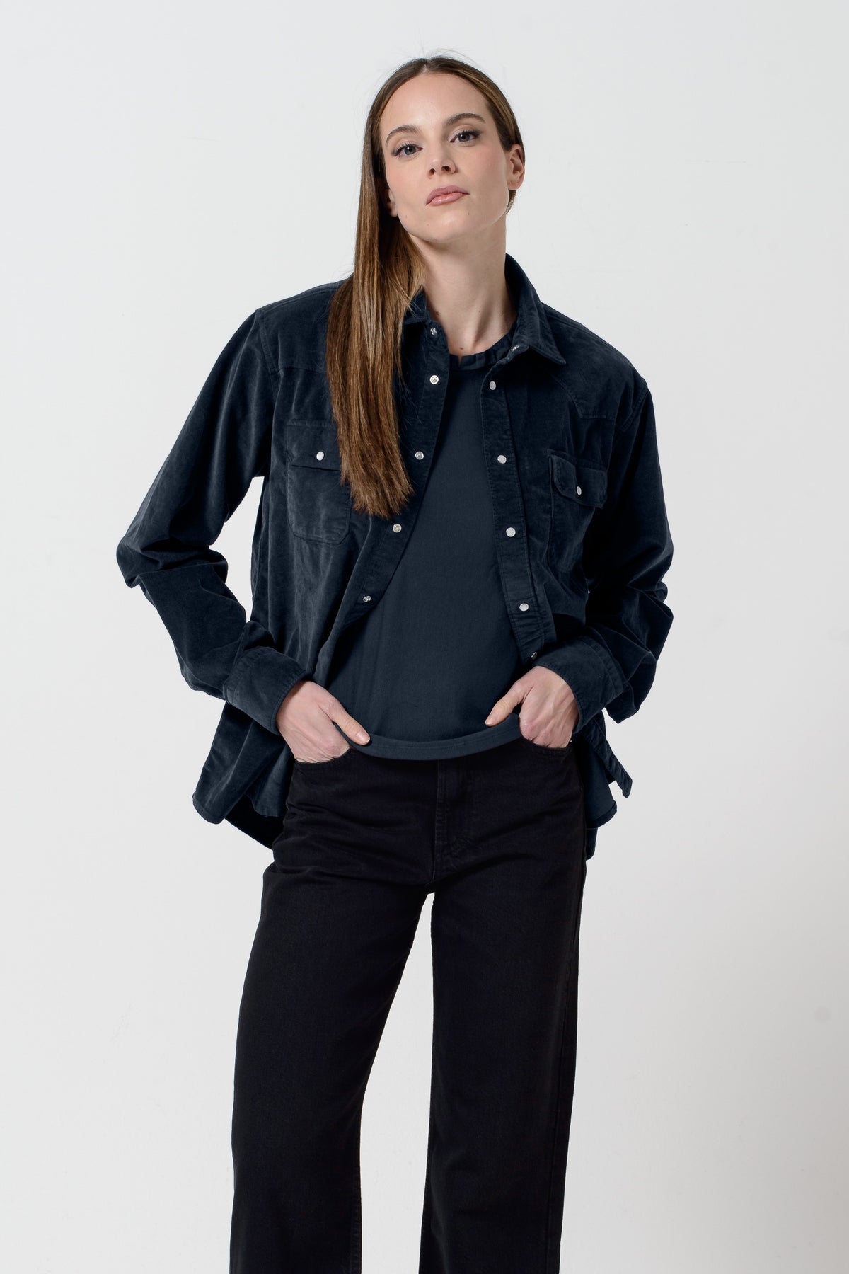 Christi Western Shirt - Abyss
