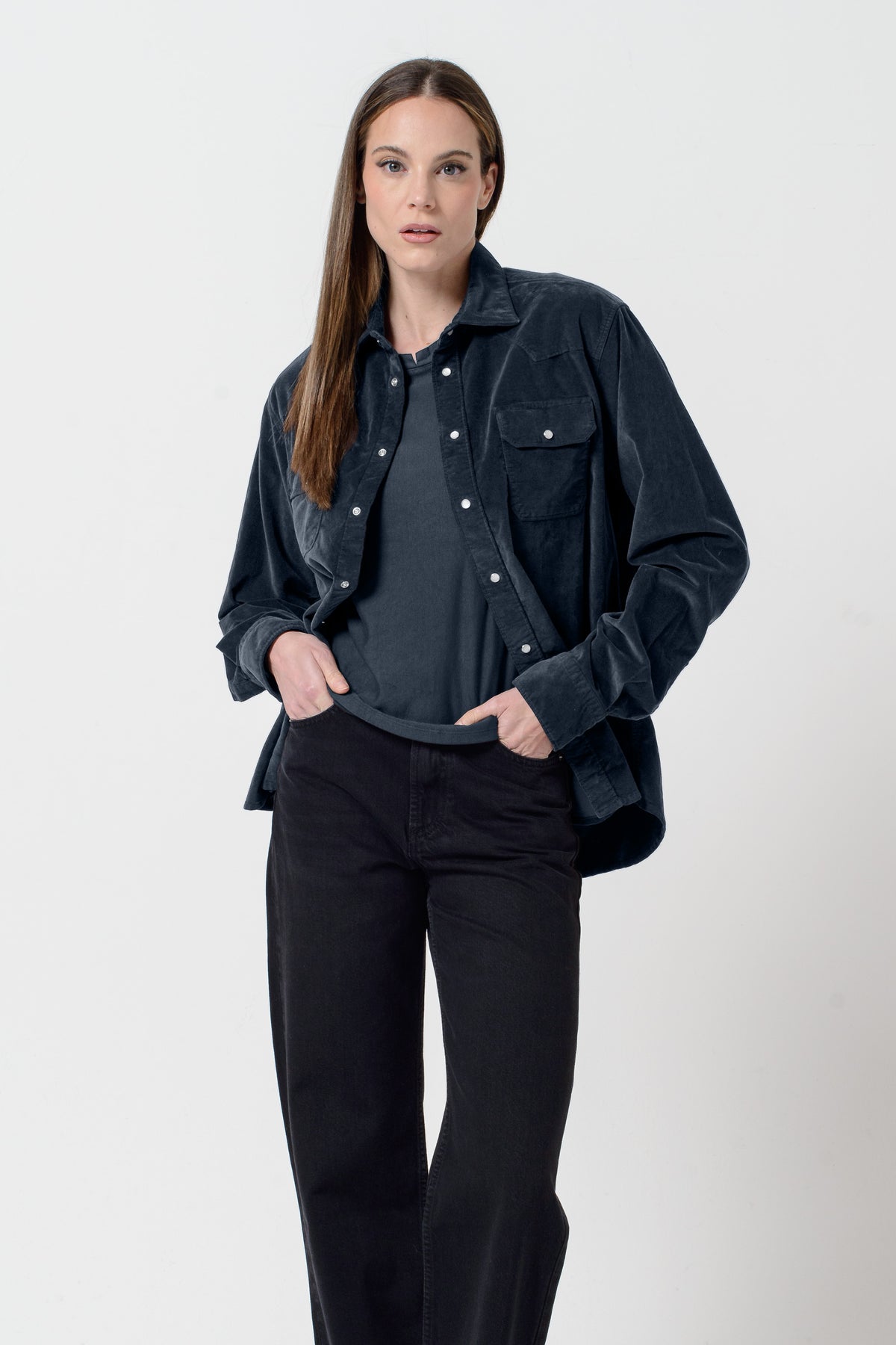 Christi Western Shirt - Abyss