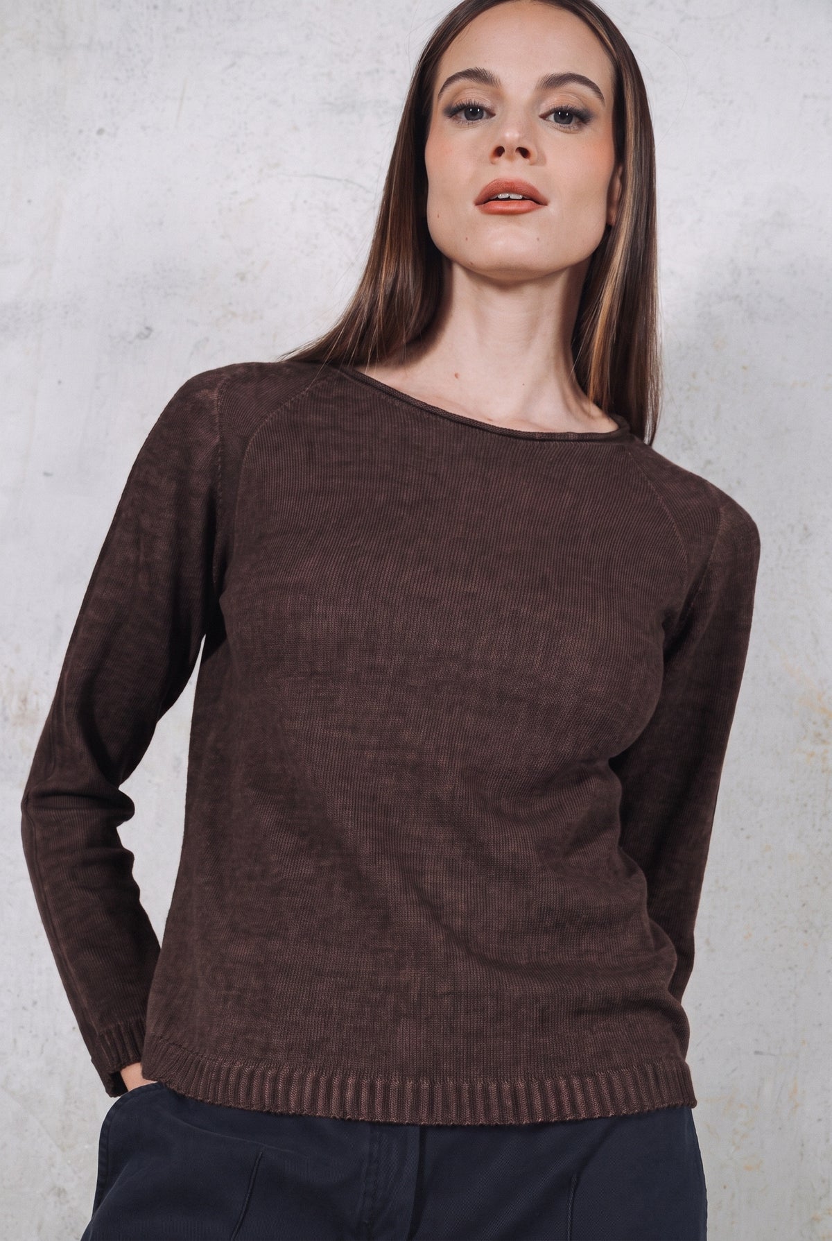 Gironica Crew Knit - Mosto