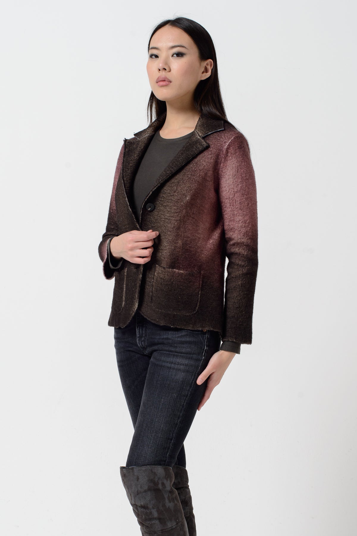 Evie Blazer Tasty Shades - Rubarb