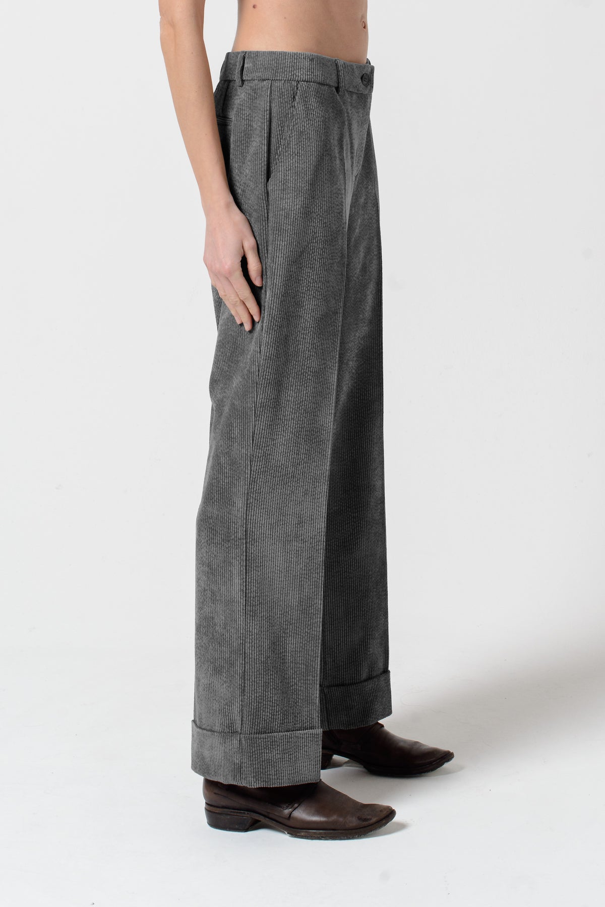 Tilda Corduroy Pants - Grigio