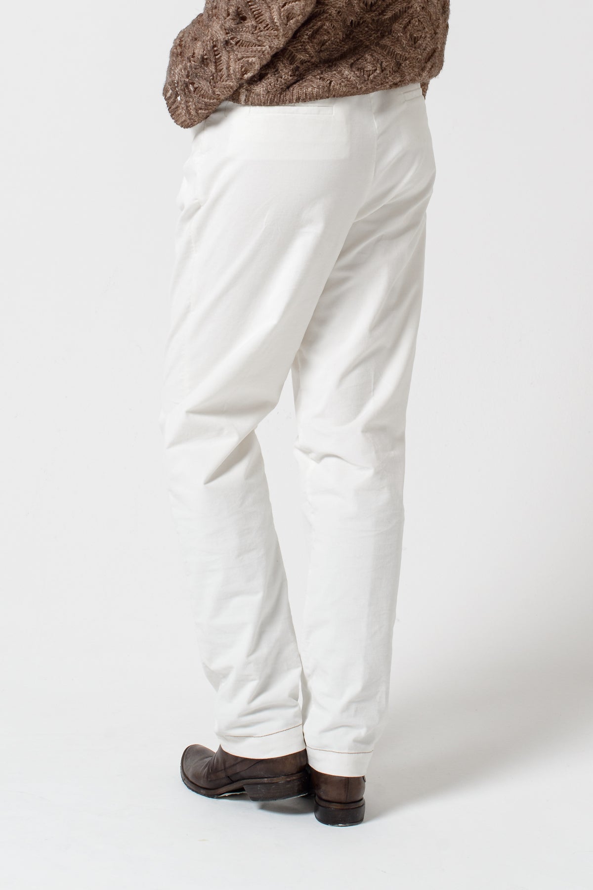 Frida Cotton Velvet Pants - White