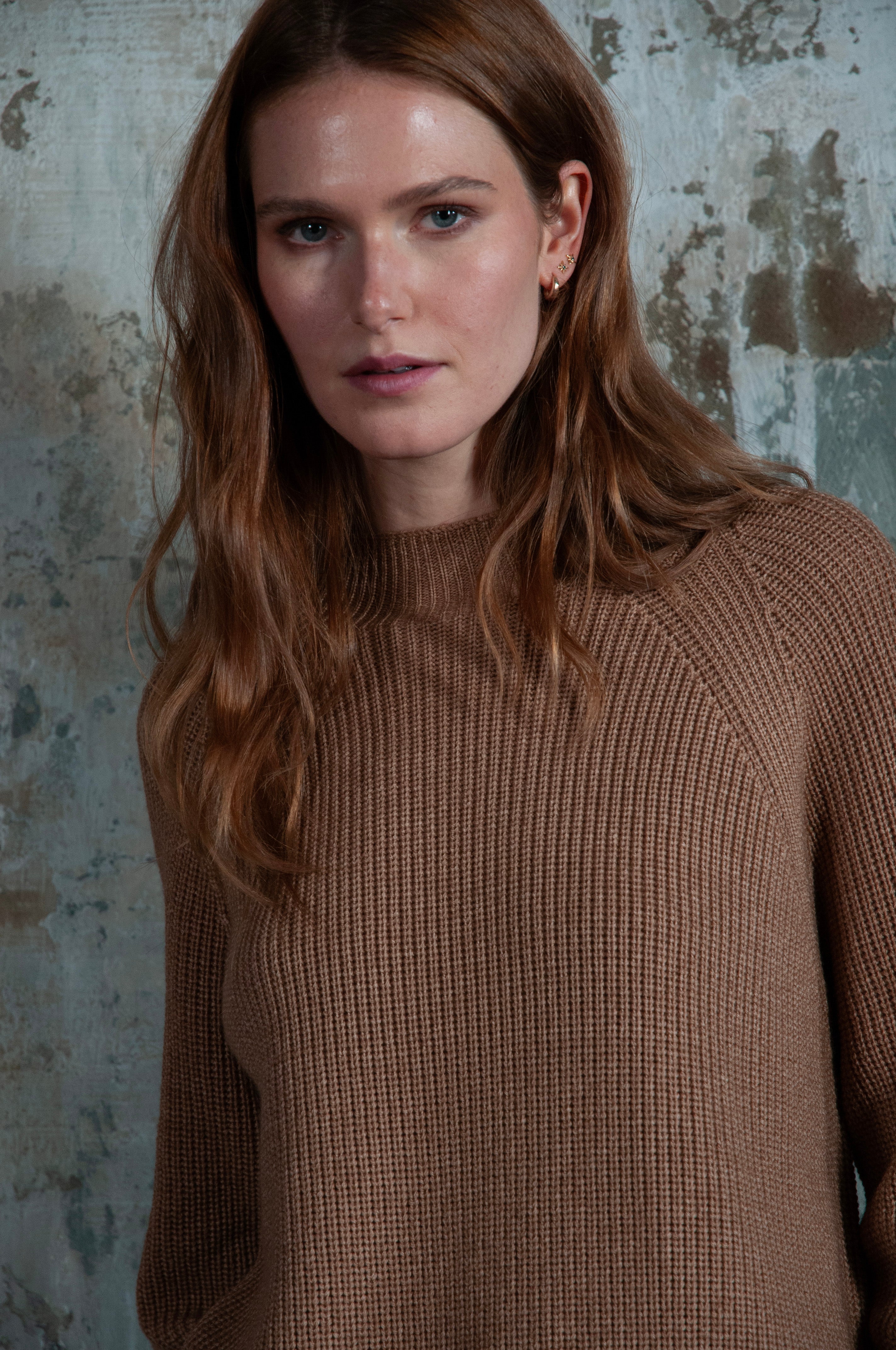 Lybster Ribbed Crewneck - Terra