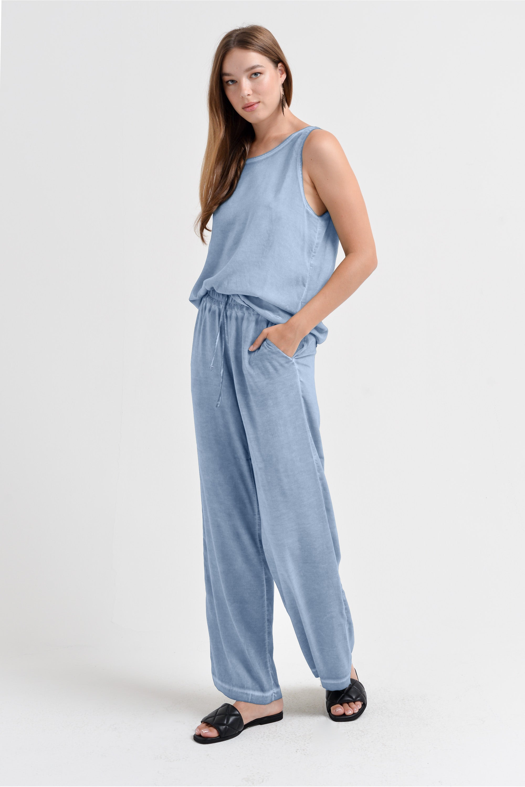 Billow Viscose Slacks - Fiji