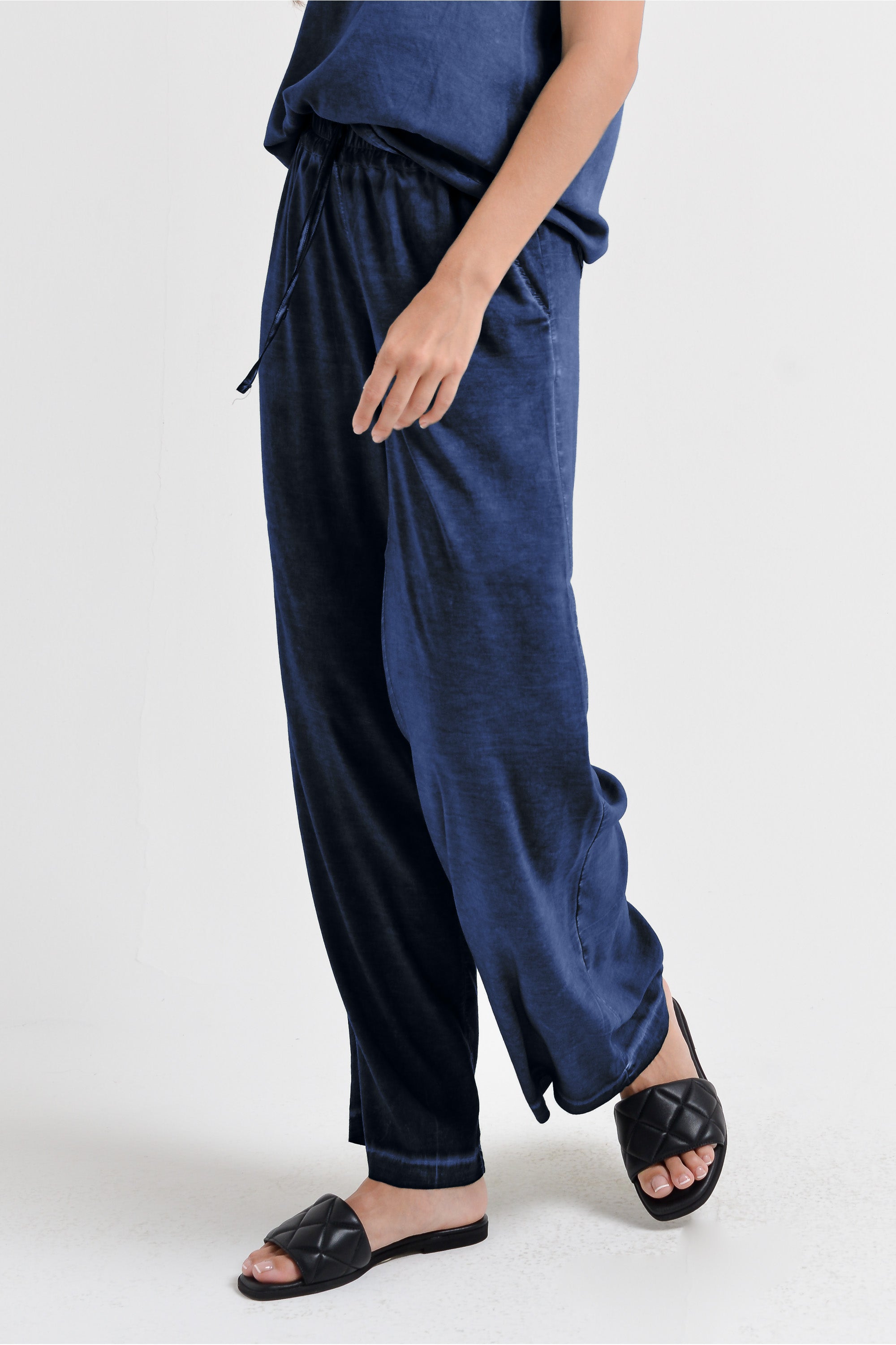 Billow Viscose Slacks - Nautico