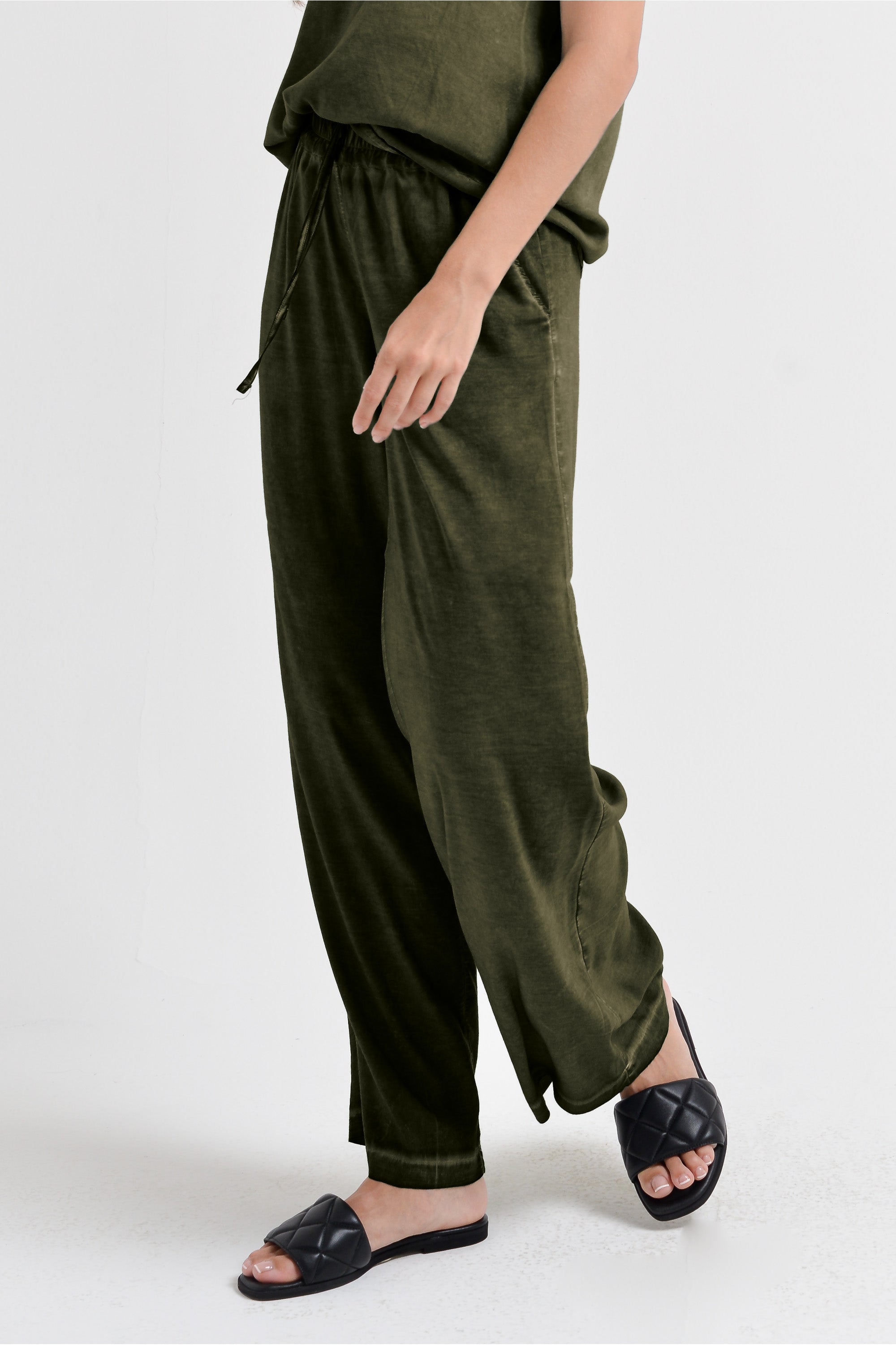 Billow Viscose Slacks - Willow