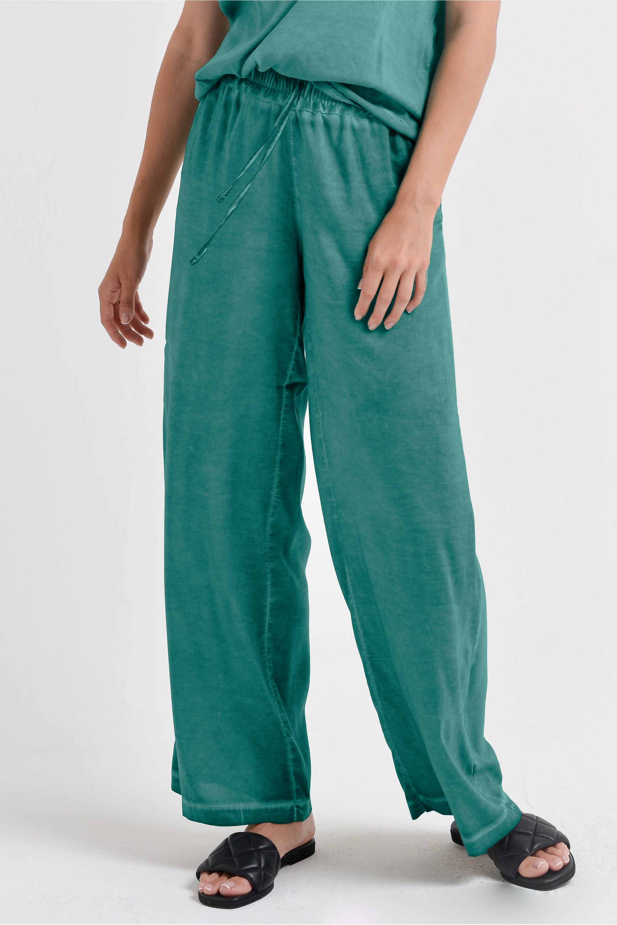 Billow Viscose Slacks - Bahama