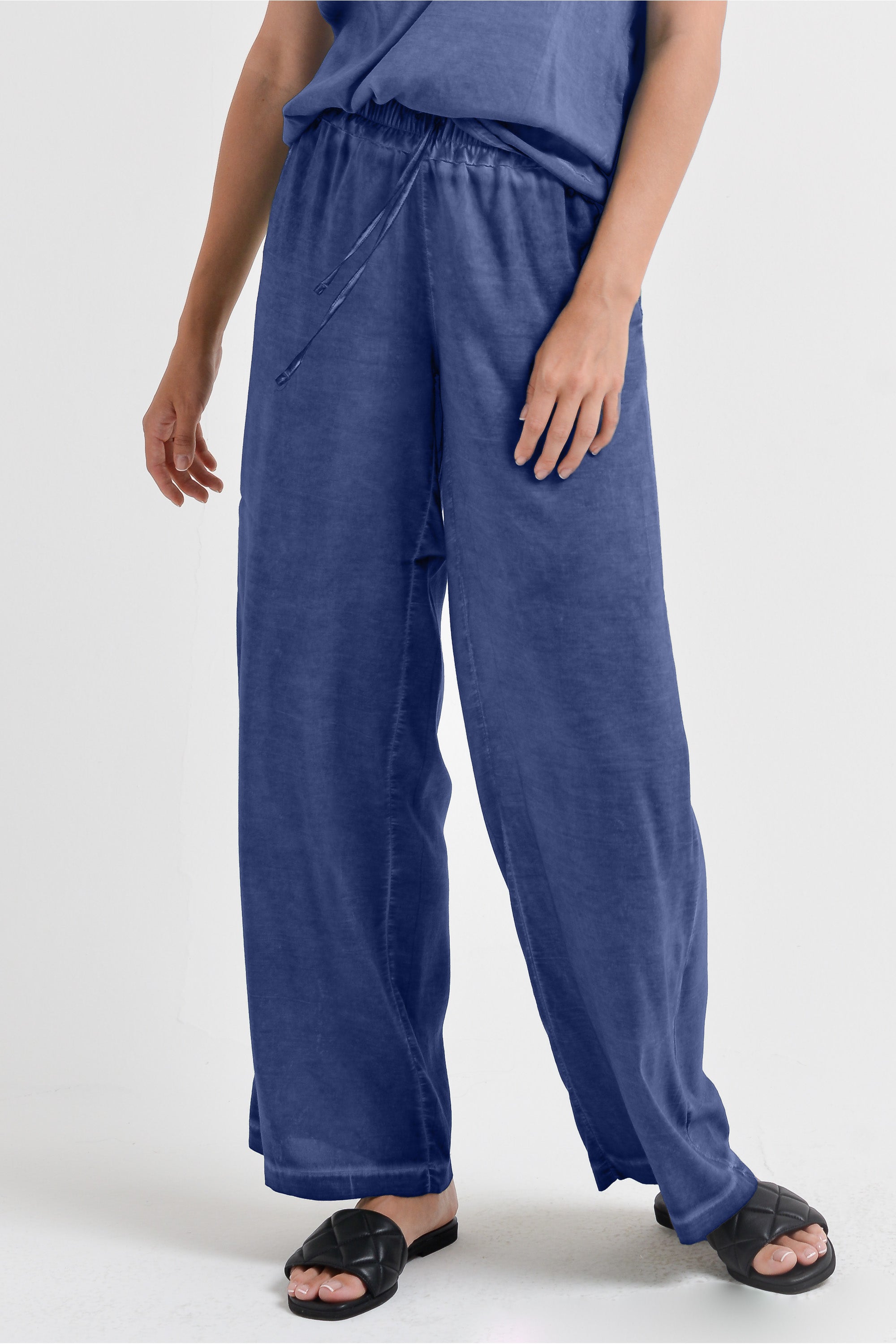 Billow Viscose Slacks - Whale
