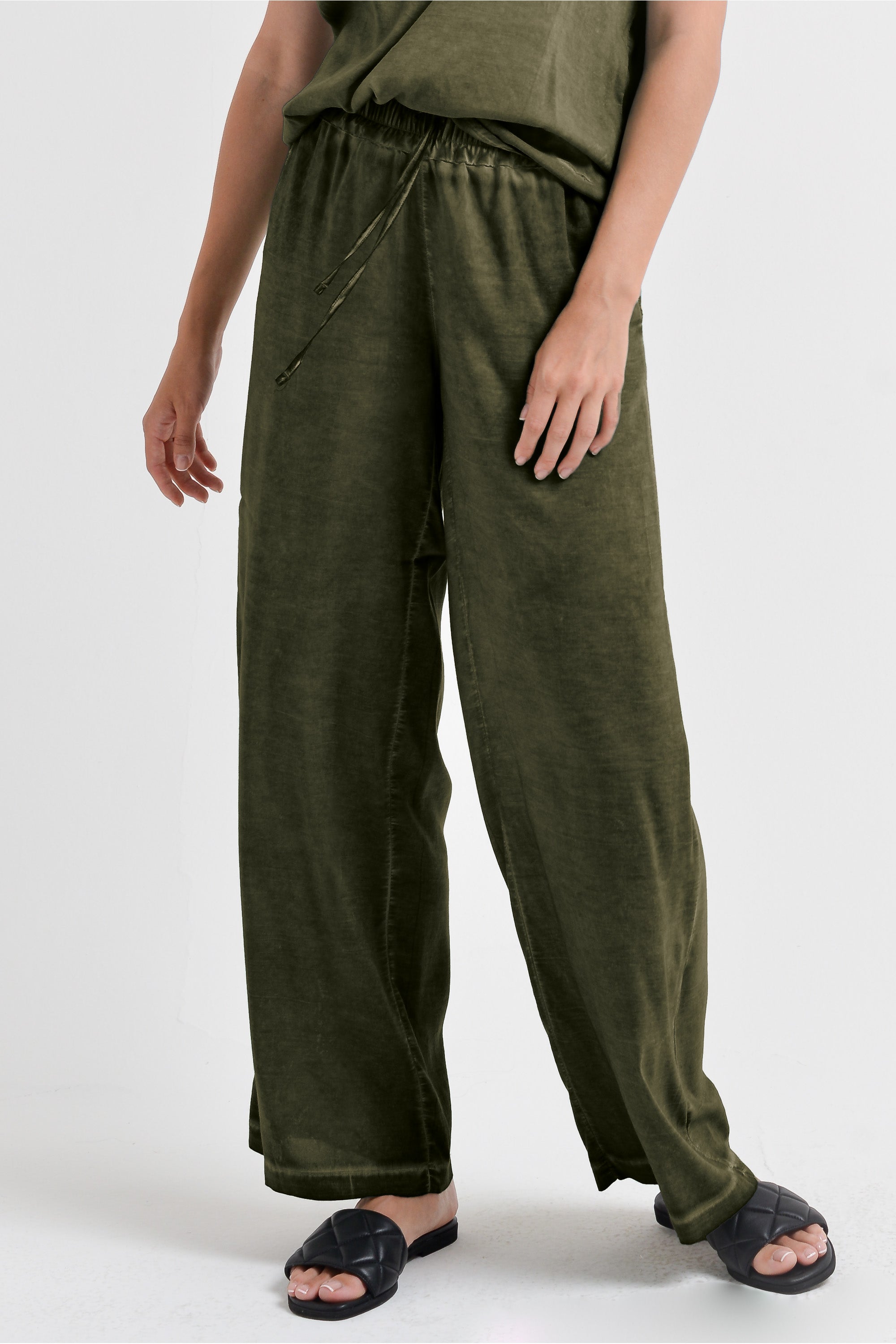 Billow Viscose Slacks - Willow