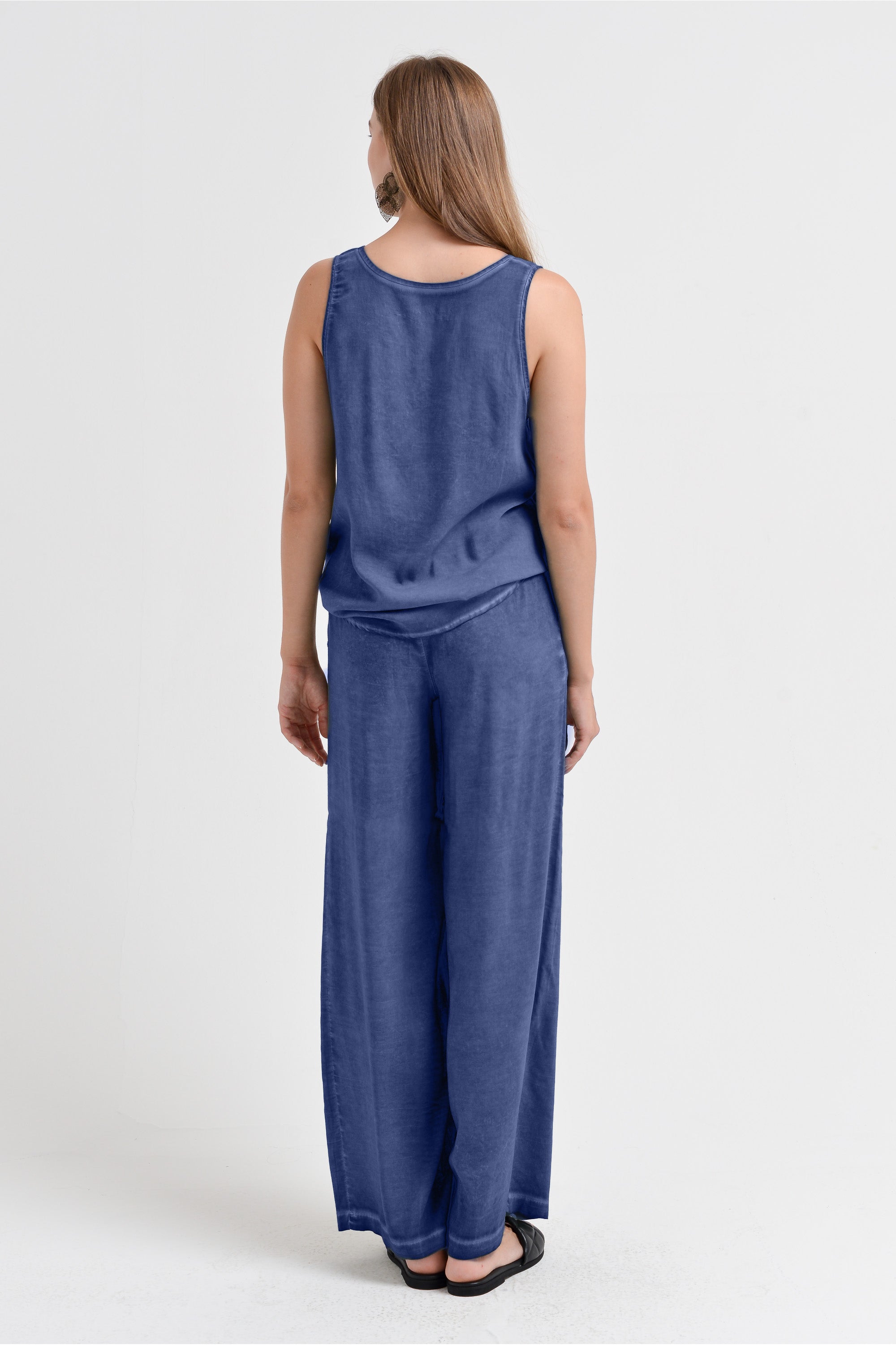 Billow Viscose Slacks - Whale