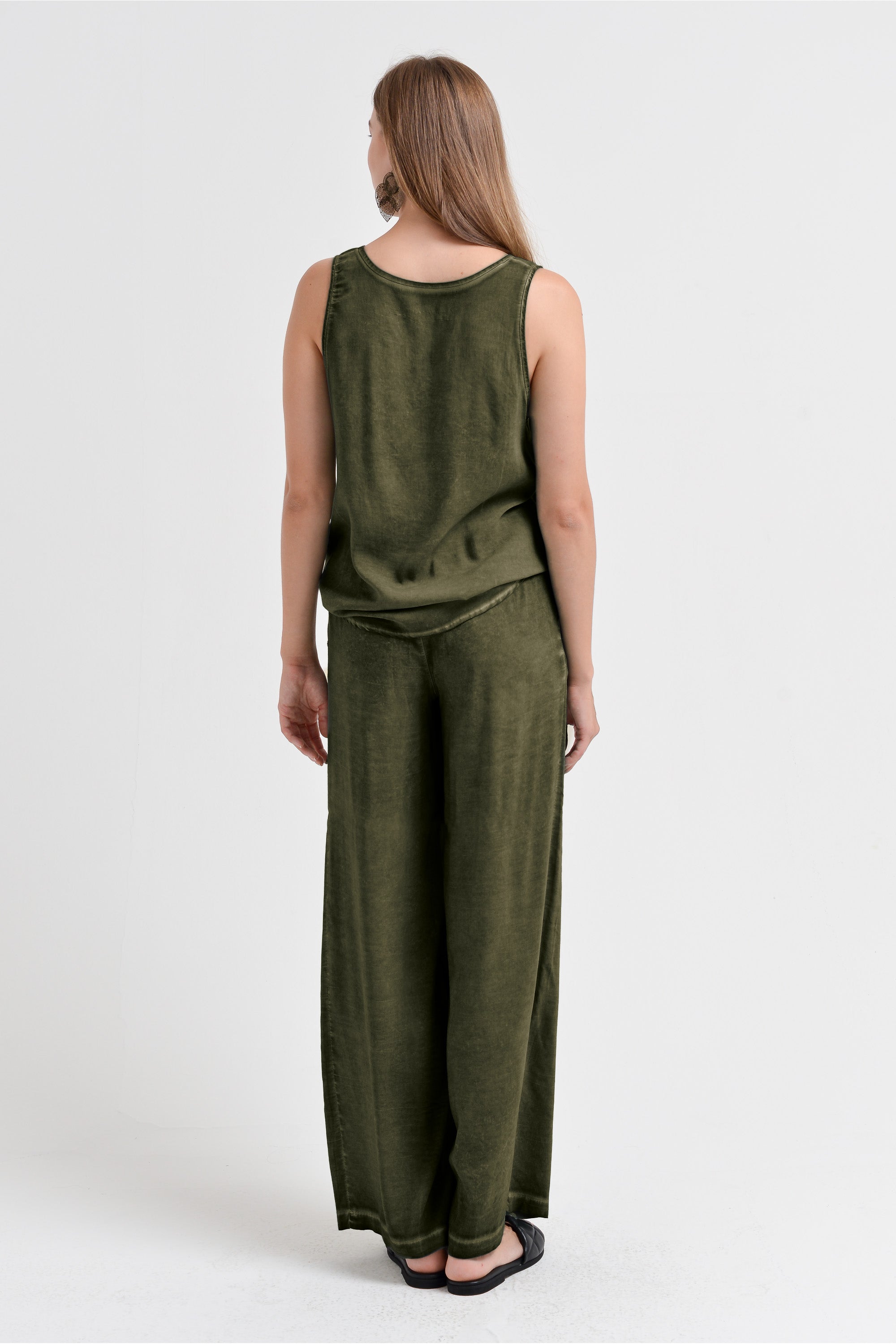 Billow Viscose Slacks - Willow