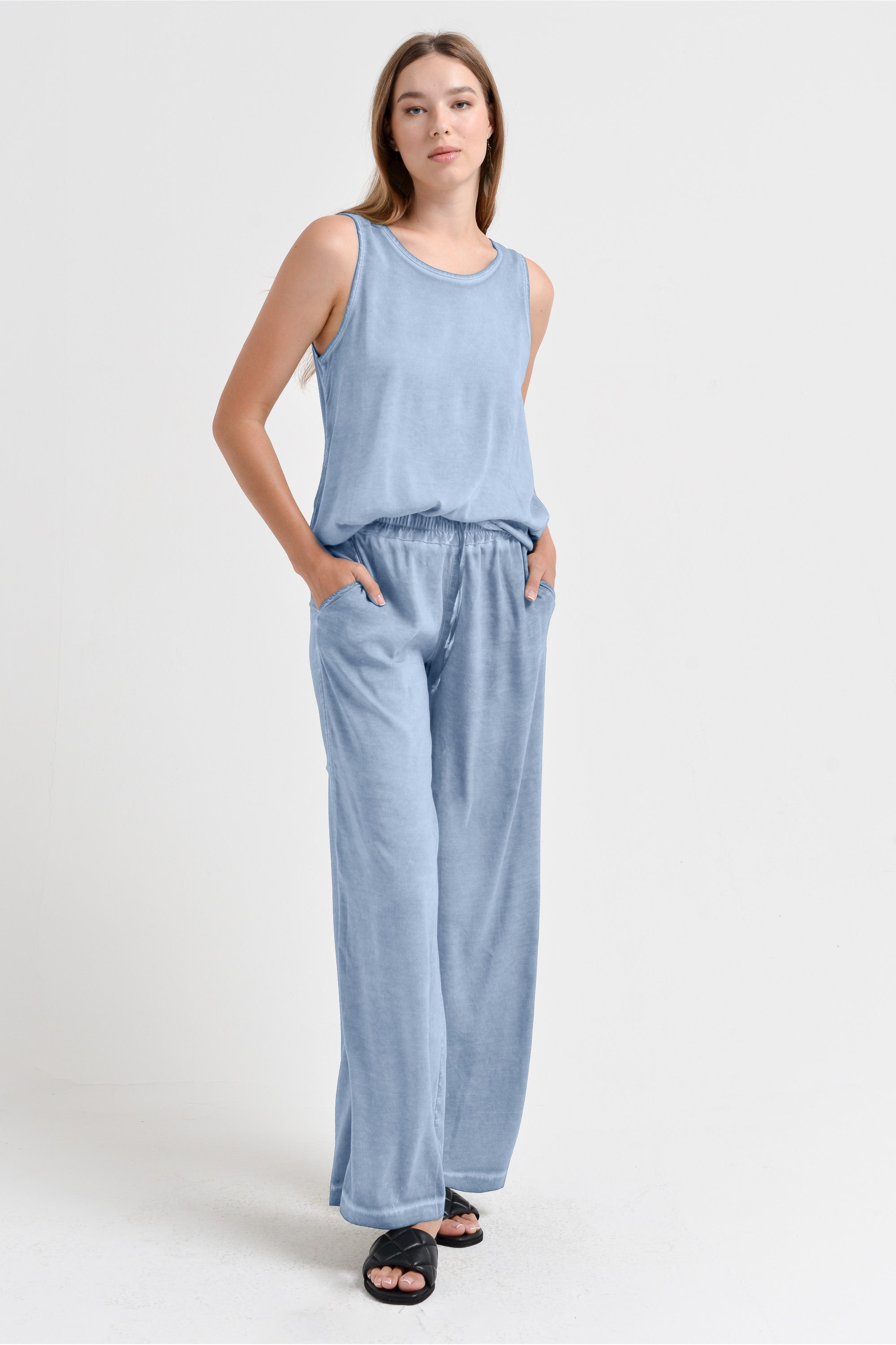 Billow Viscose Slacks - Fiji