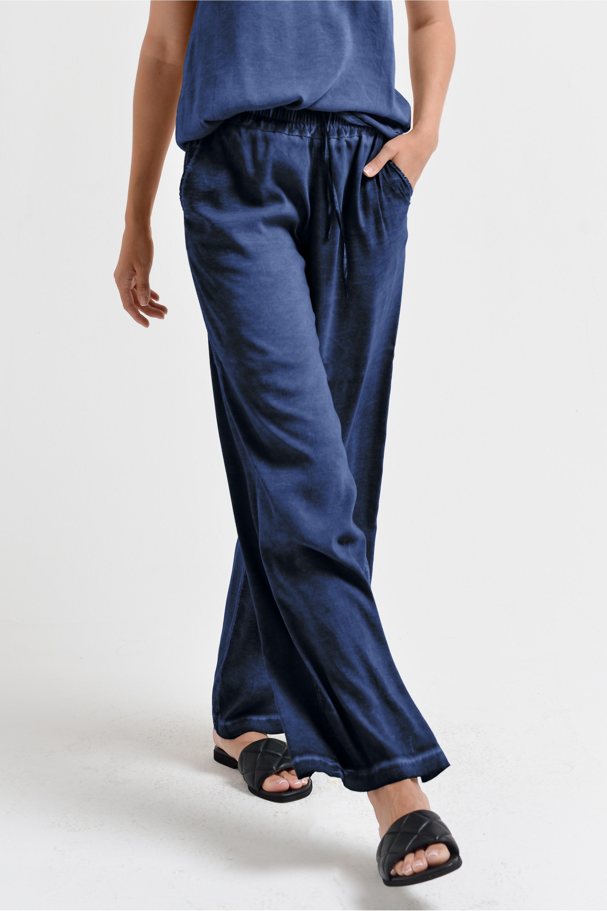 Billow Viscose Slacks - Nautico
