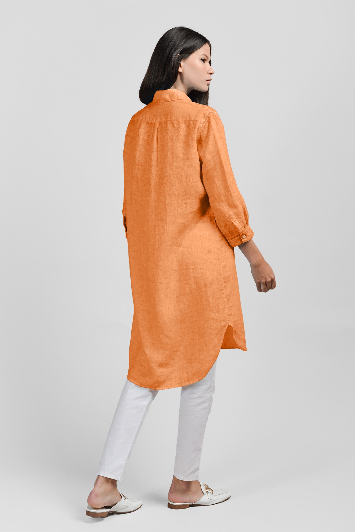 Chemisier Intermedio Lino - Albicocca