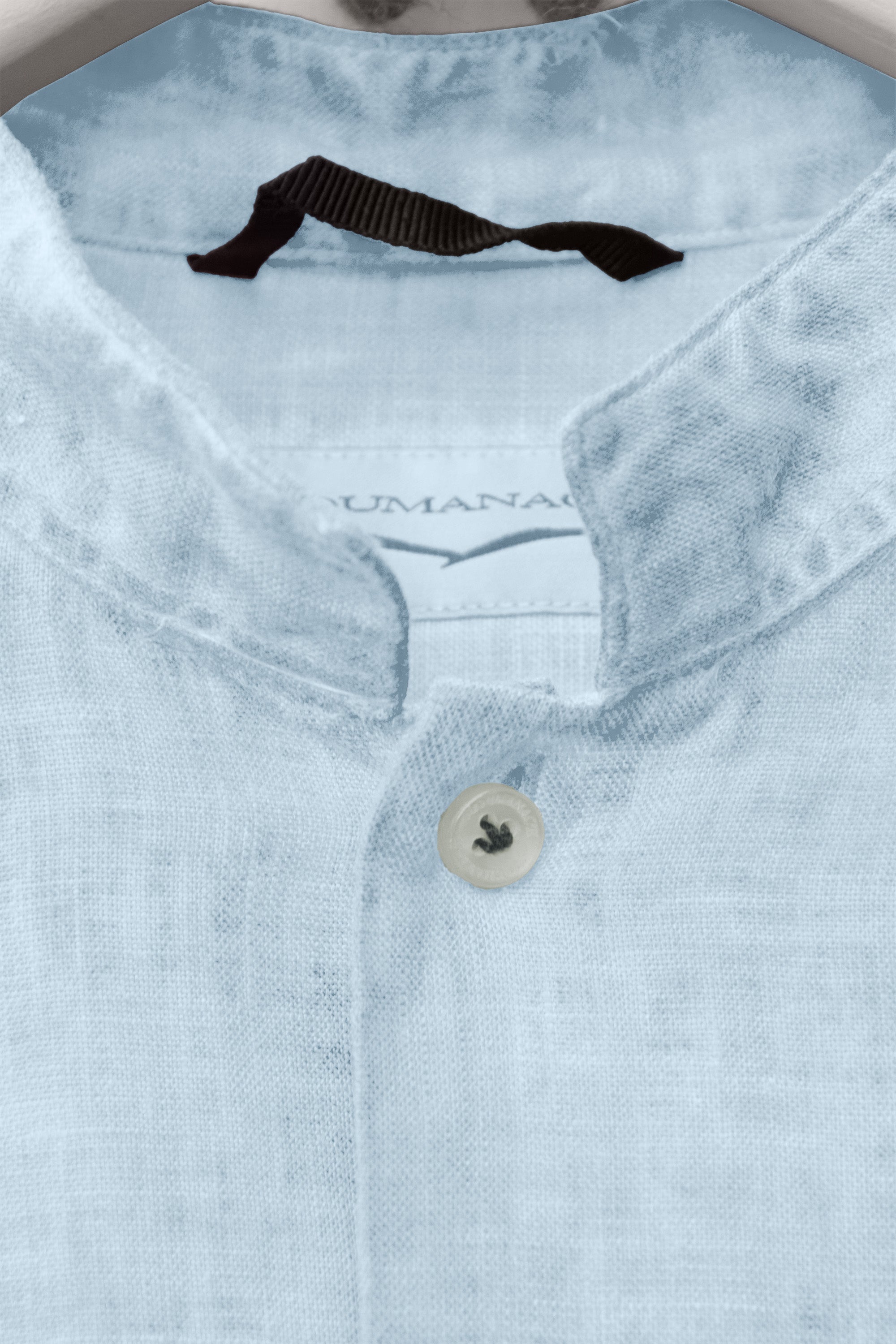 Camicia Lino Collo Coreana - Anice