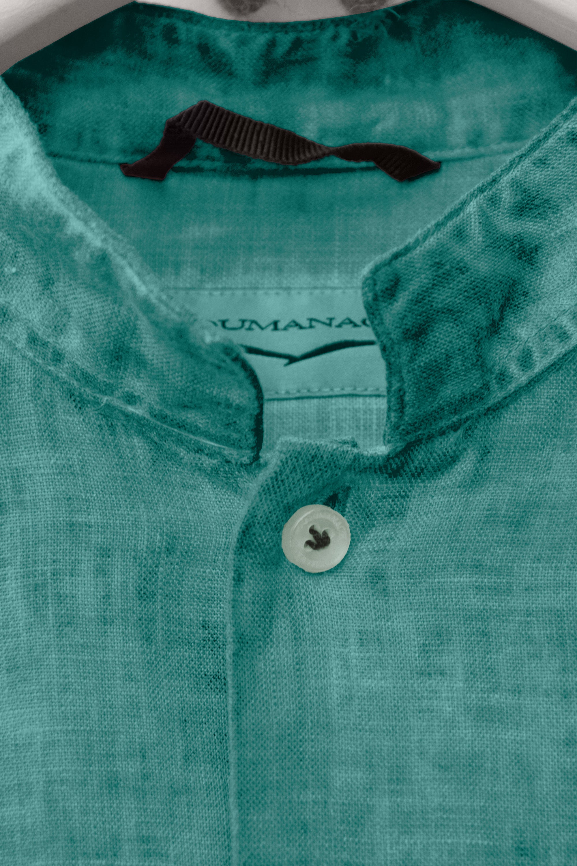 Camicia Lino Collo Coreana - Bahama