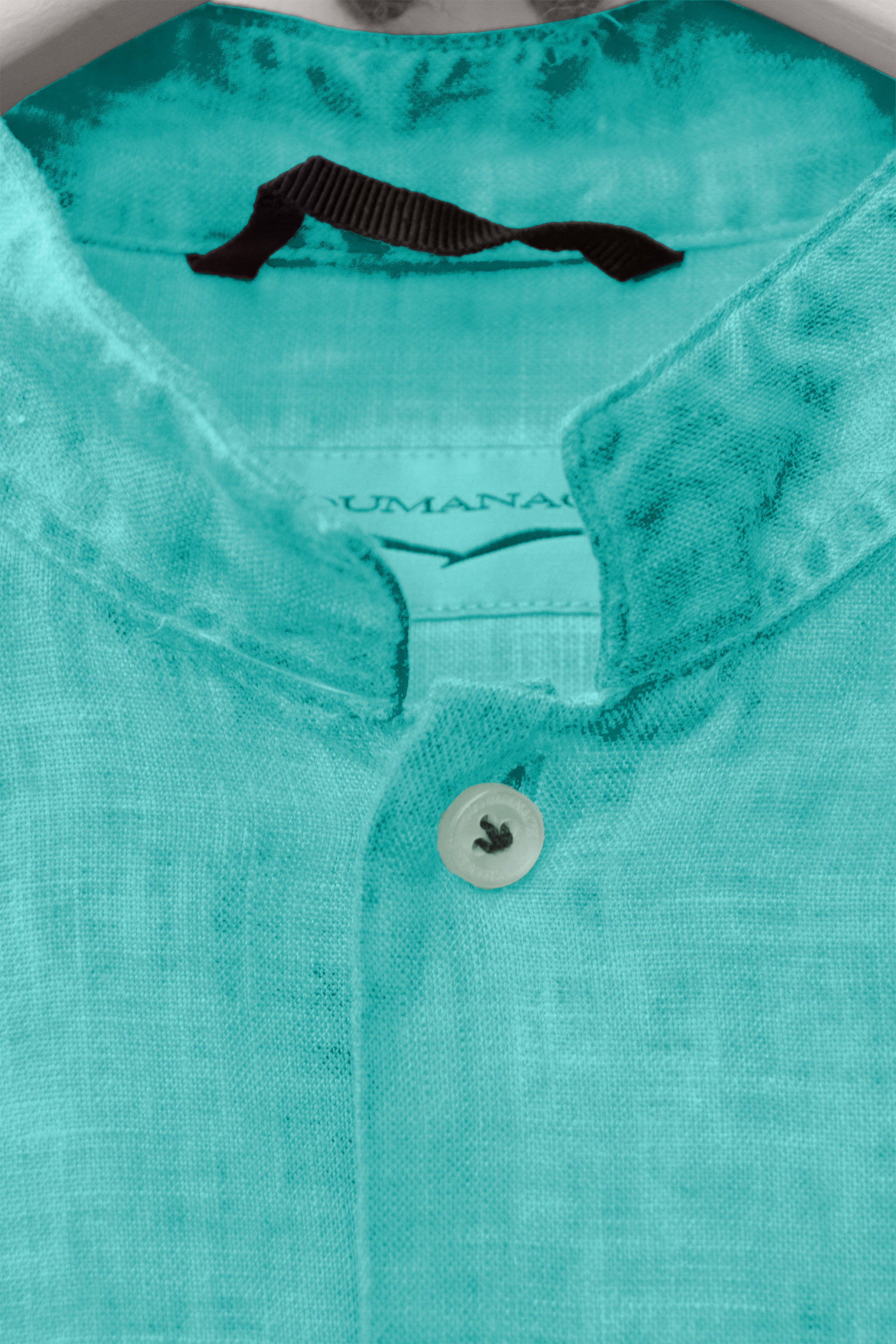Banded Collar Linen Shirt - Paraggi