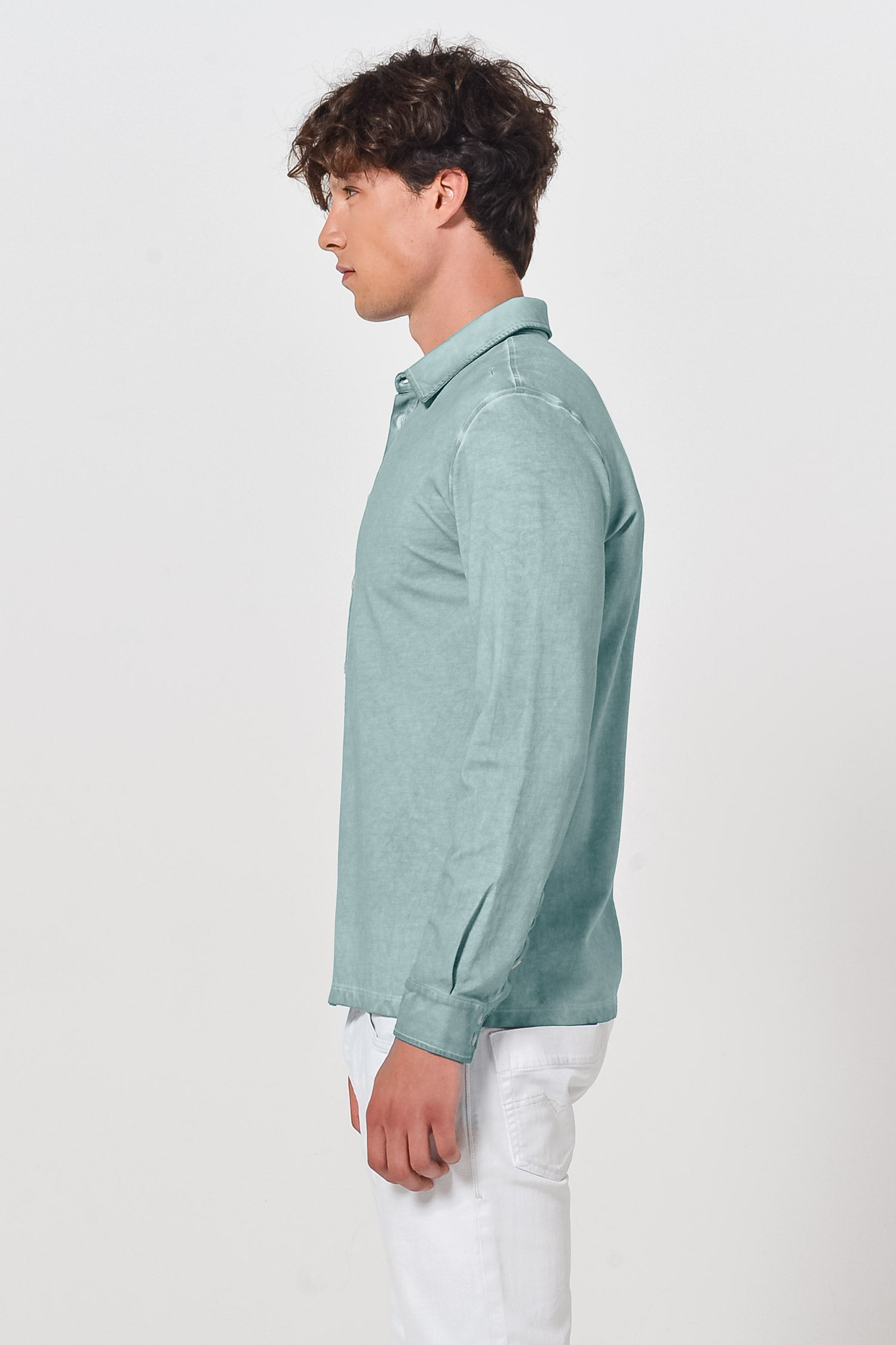 Cotton Pique Shirt - Shark