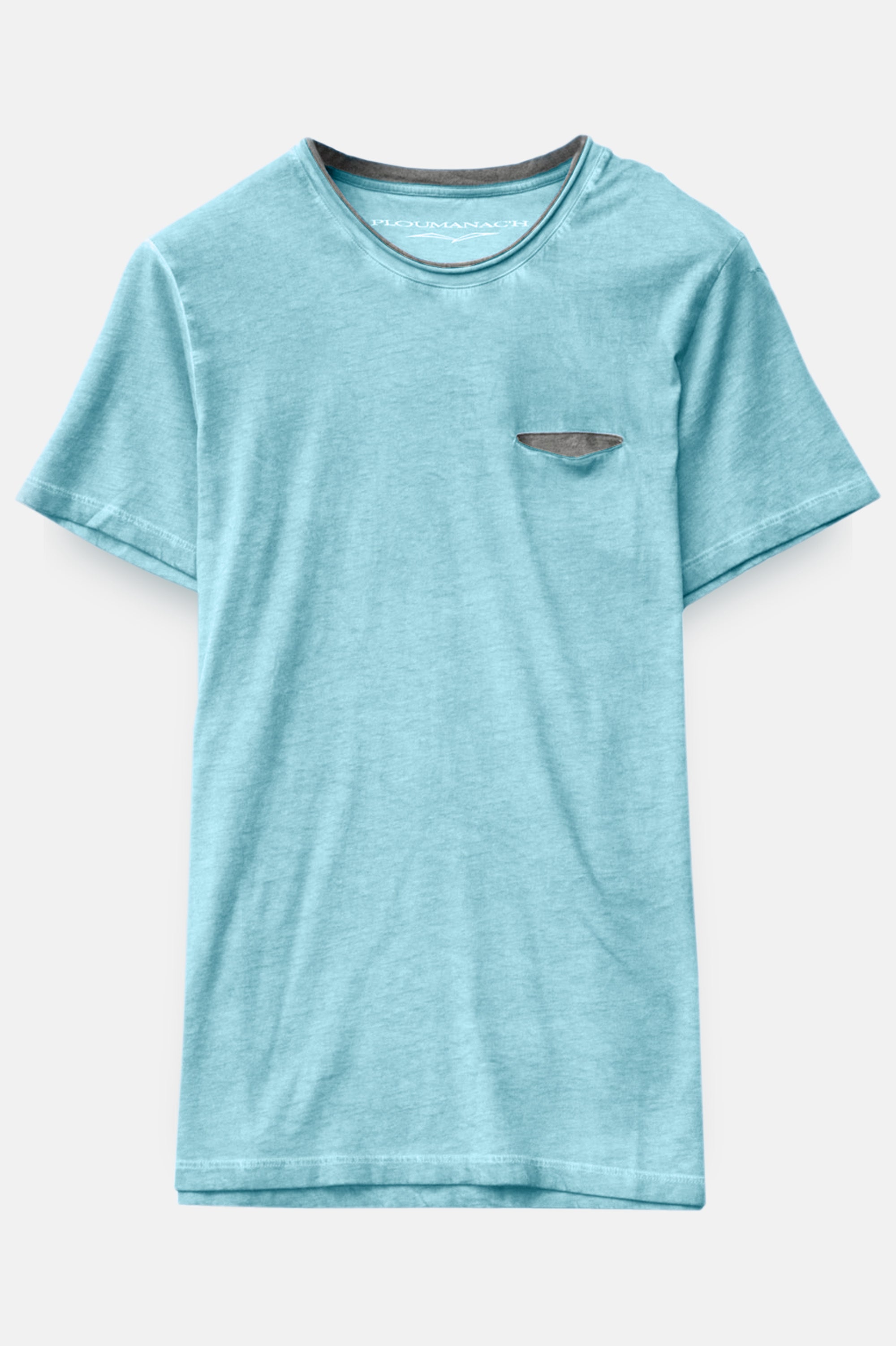 Contrast Detail T-Shirt - Acqua