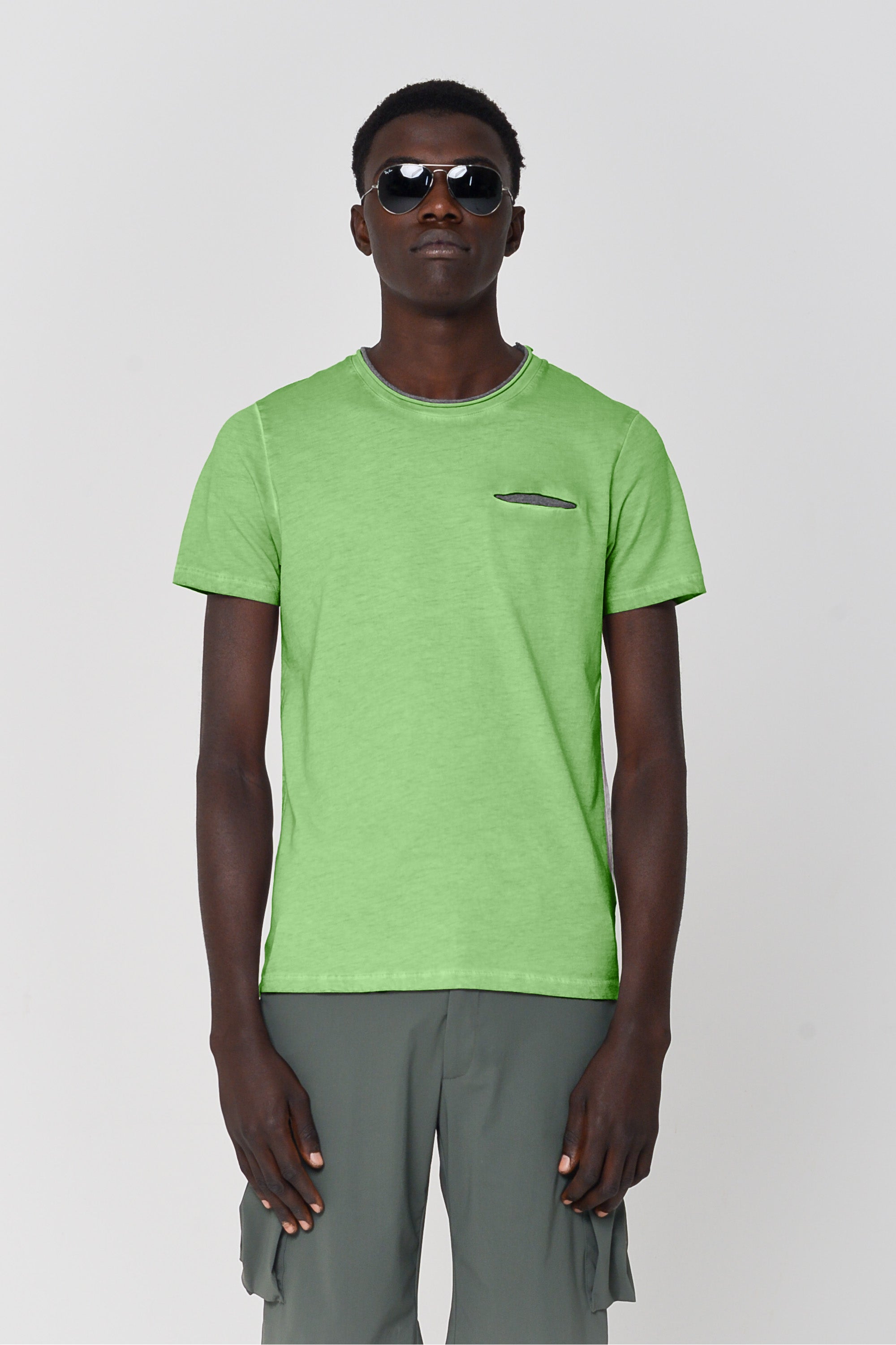 T-Shirt Taschino Intarsio - Edera