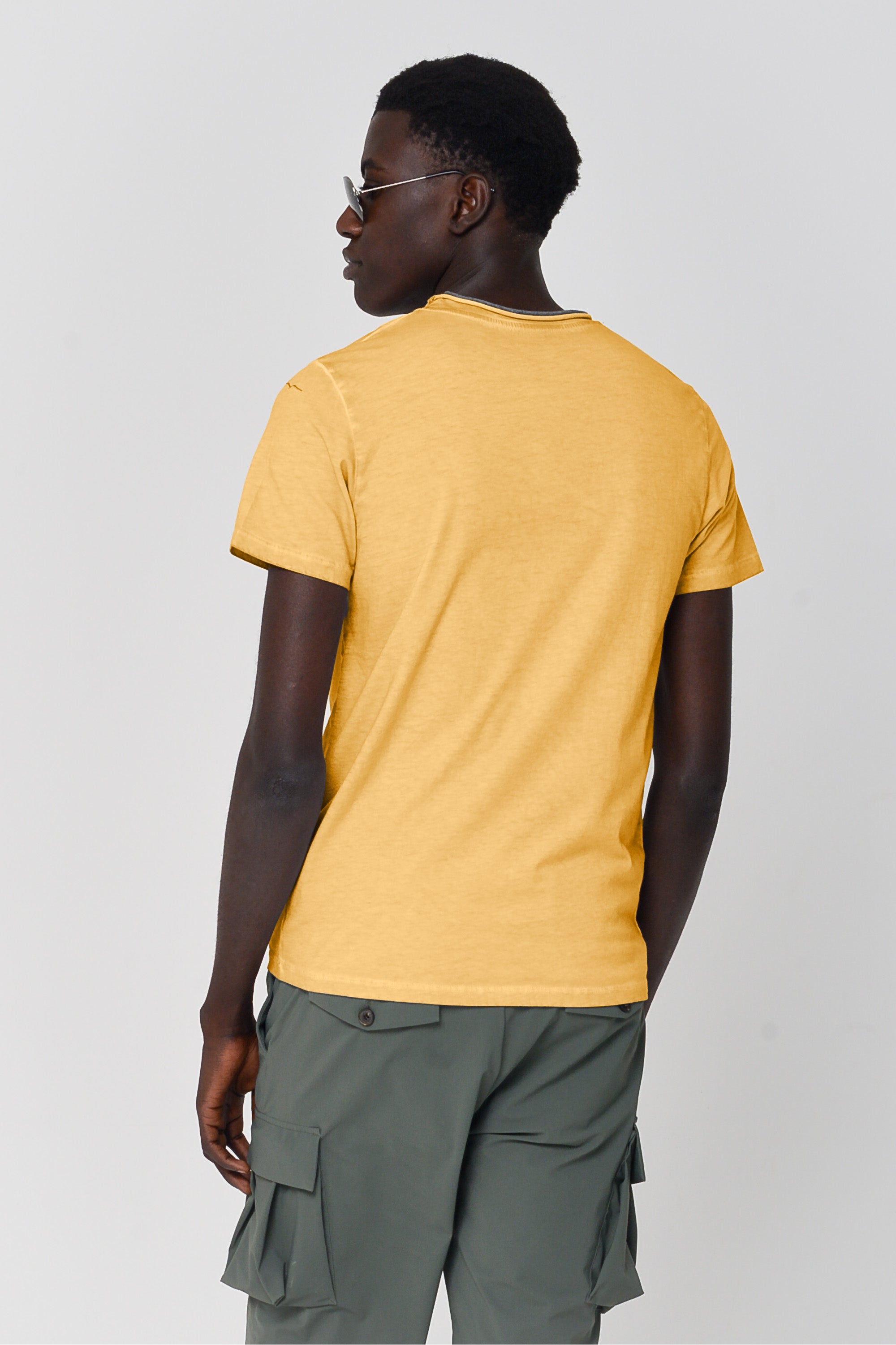Contrast Detail T-Shirt - Melone