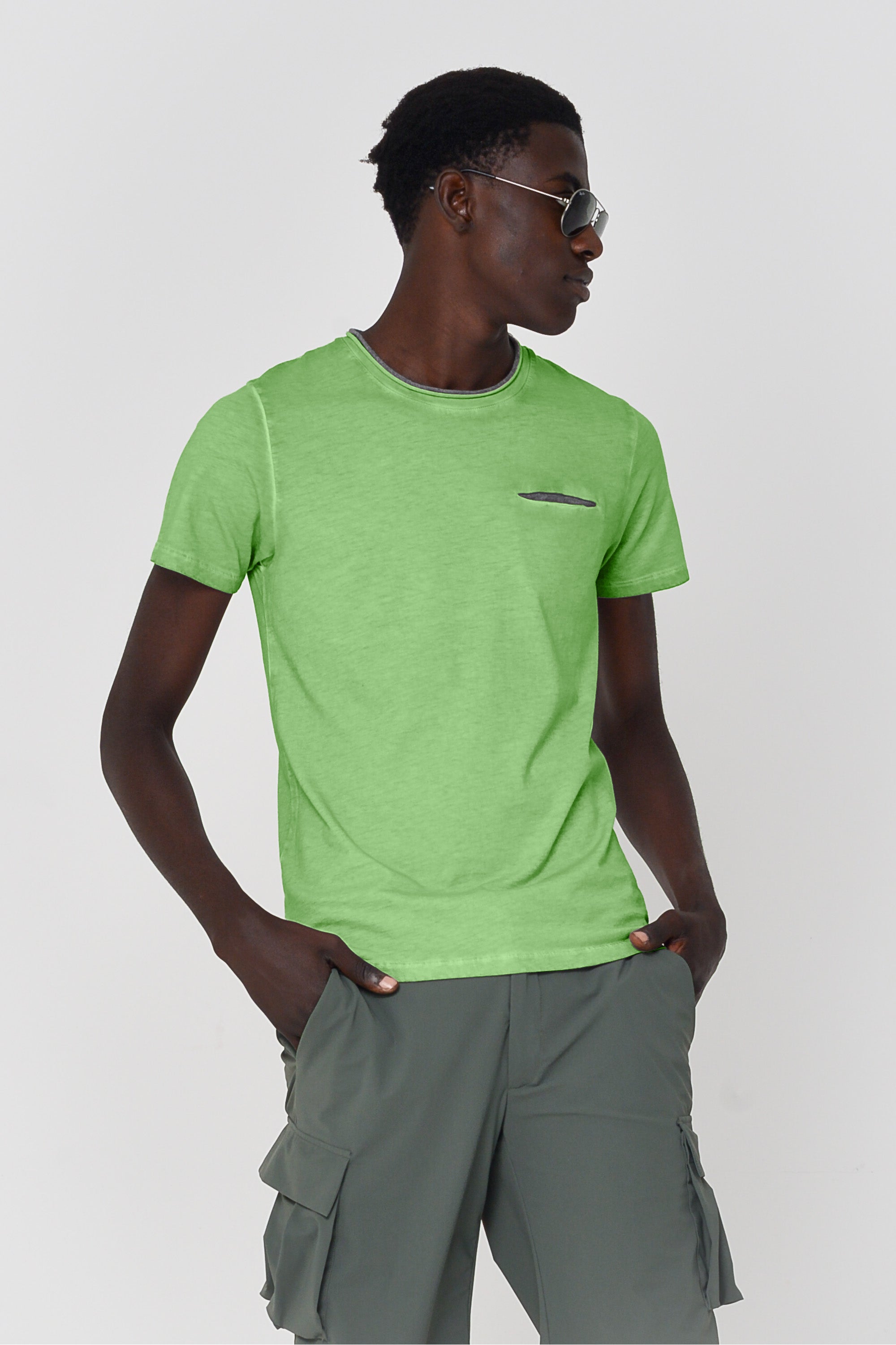 T-Shirt Taschino Intarsio - Edera