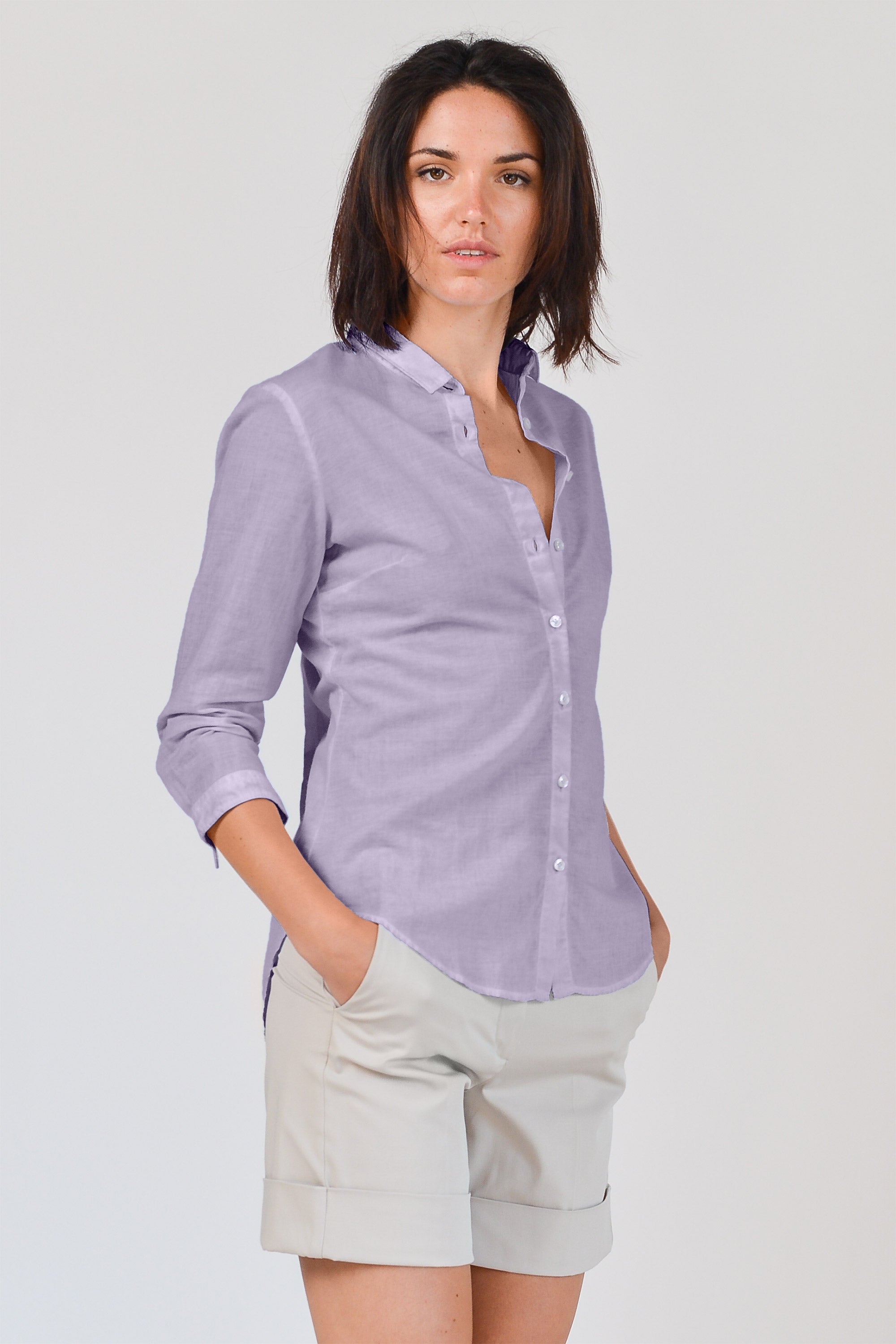 Valerie Shirt in Voile - Mauve
