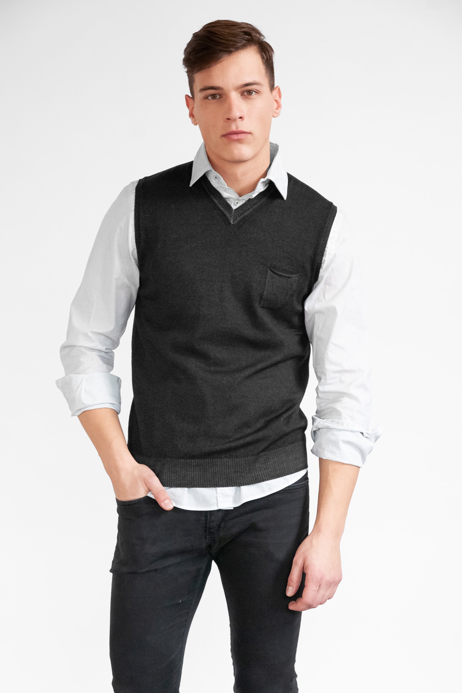 Mey Merino Vest - Slate
