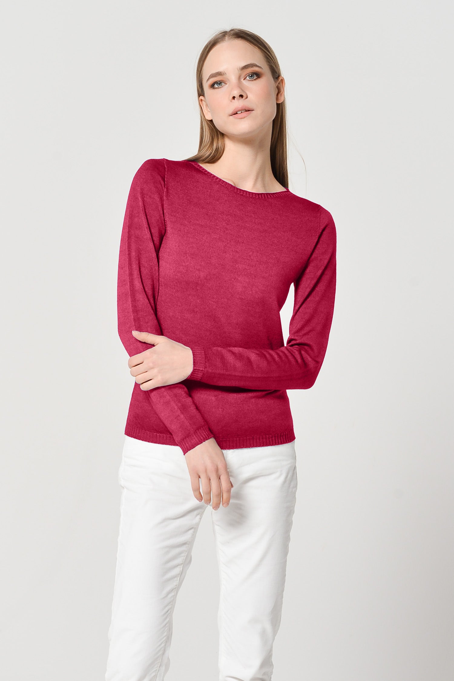 Melvich Crew Neck Sweater - Scarlet