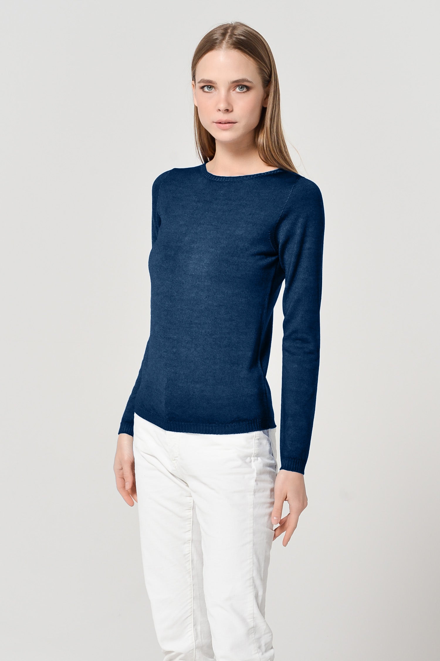 Melvich Crew Neck Sweater - Navy