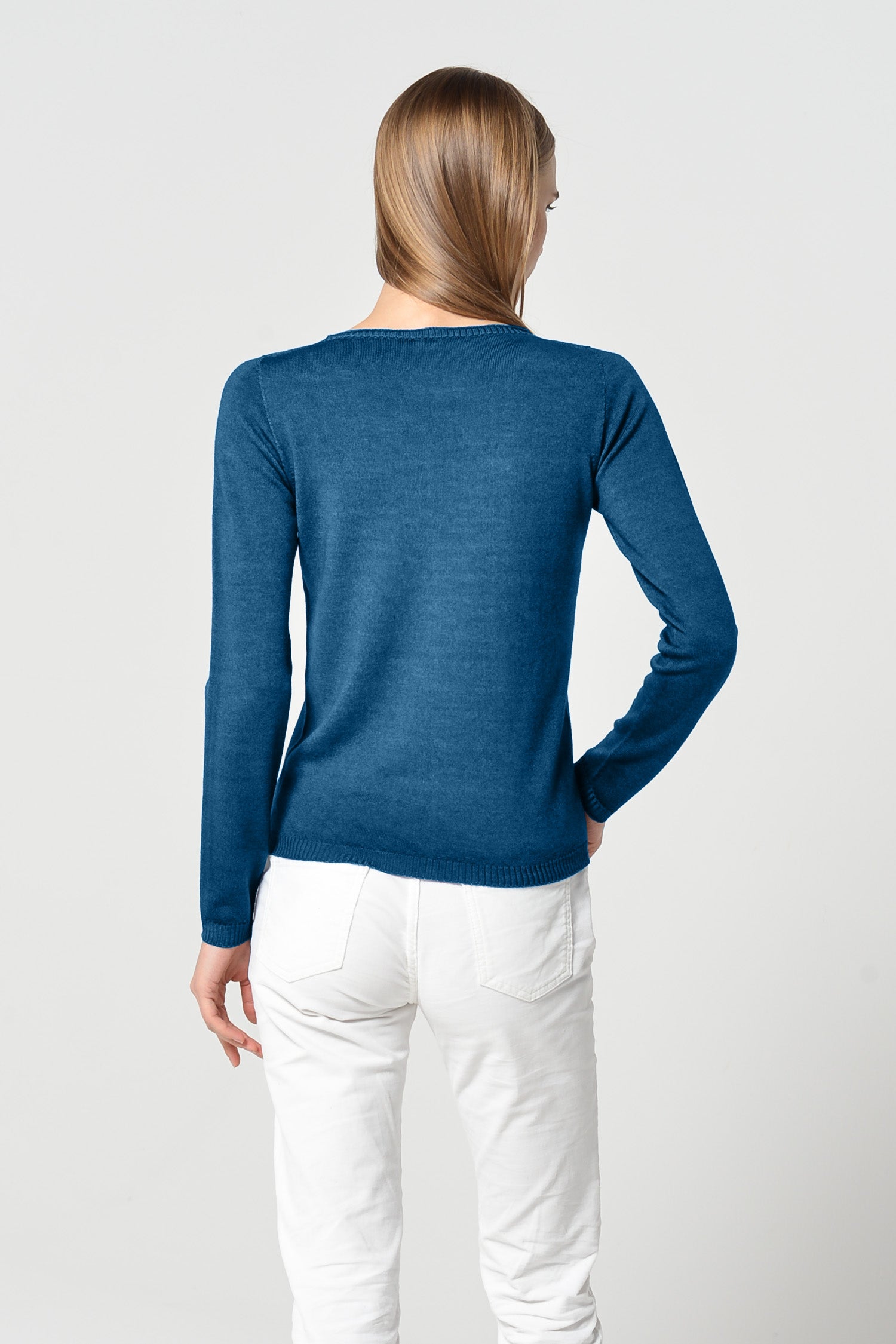 Melvich Crew Neck Sweater - Lake