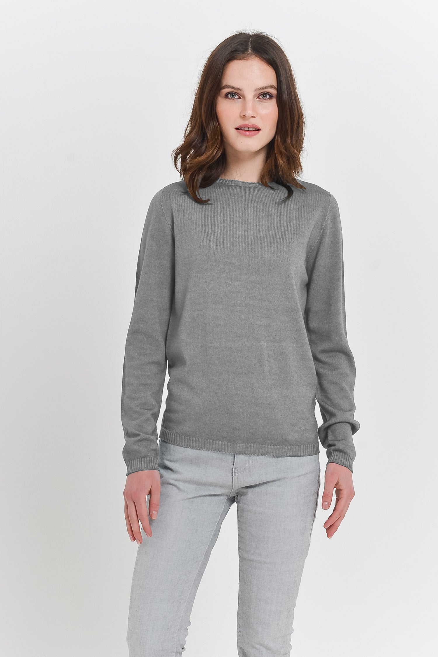 Melvich Crew Neck Sweater - Granite
