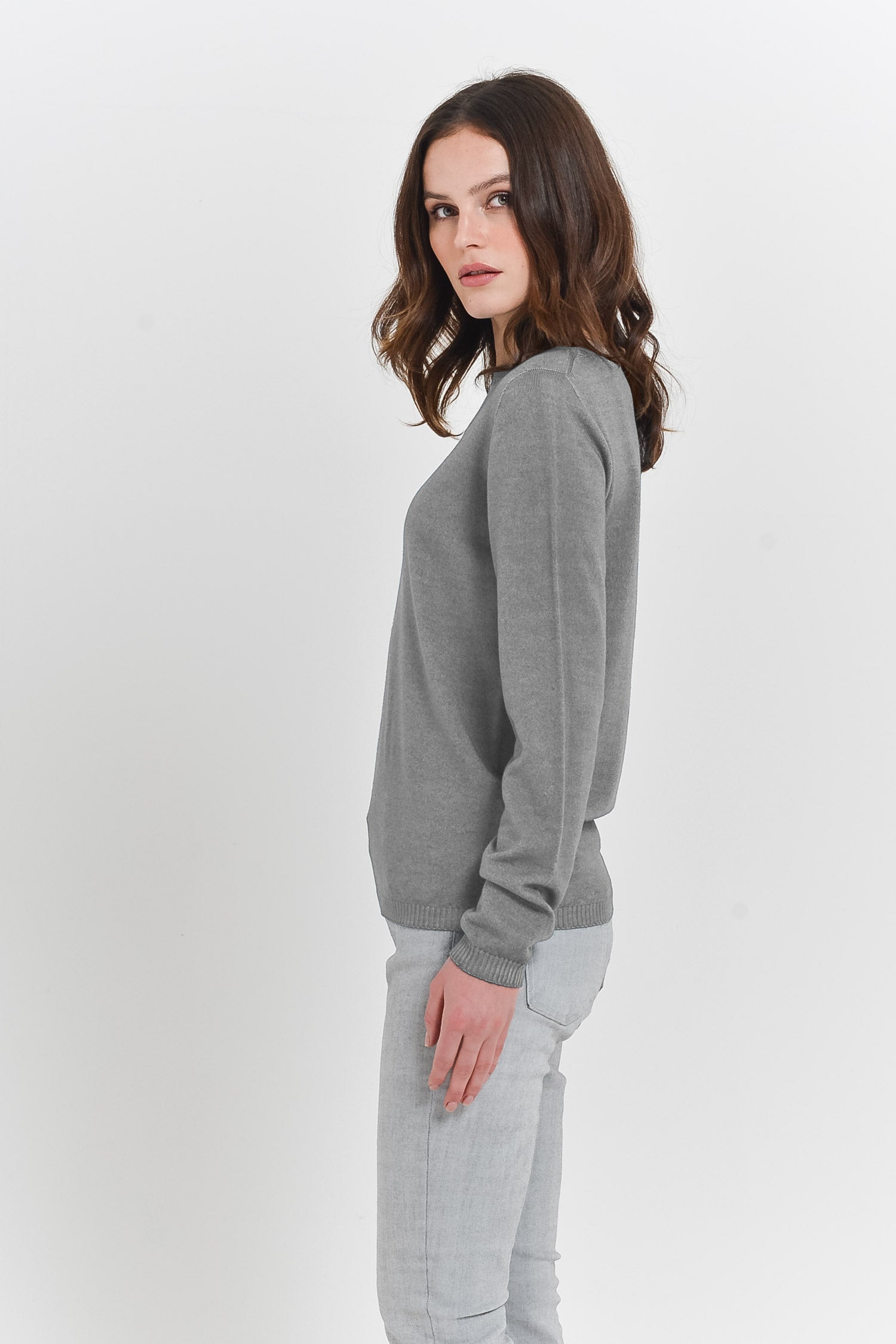 Melvich Crew Neck Sweater - Granite