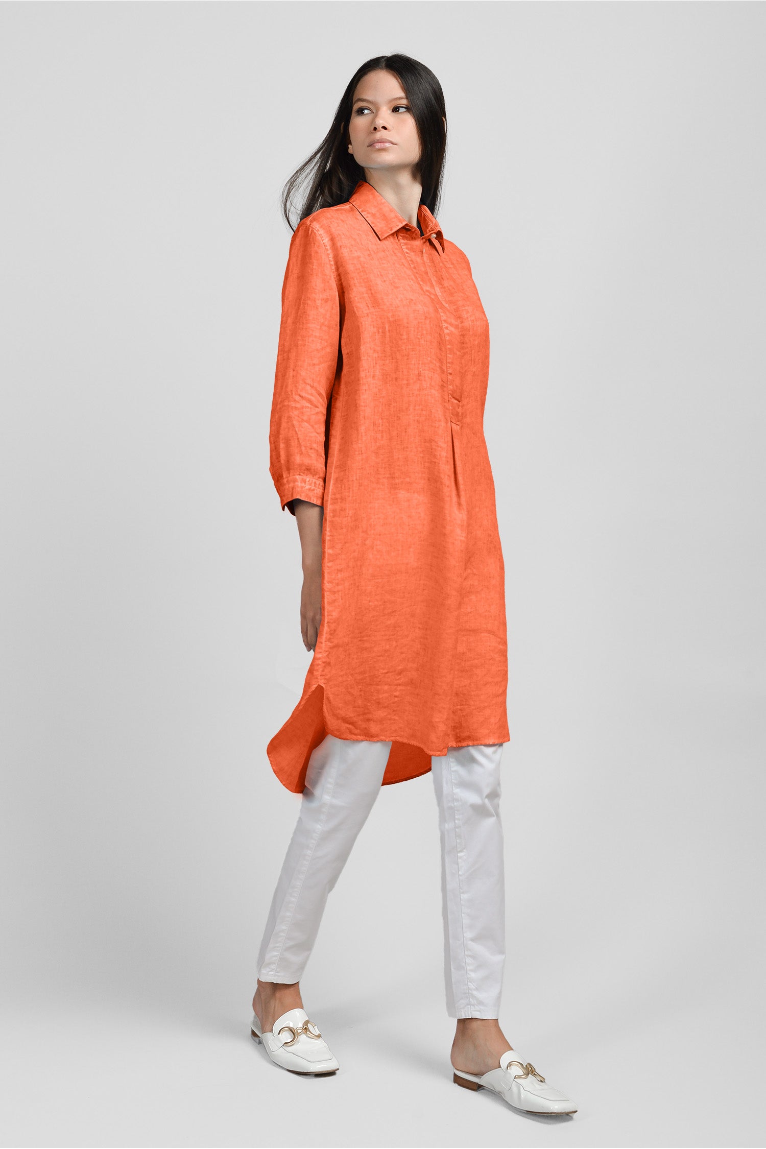 Midi Shirtdress Linen - Spritz