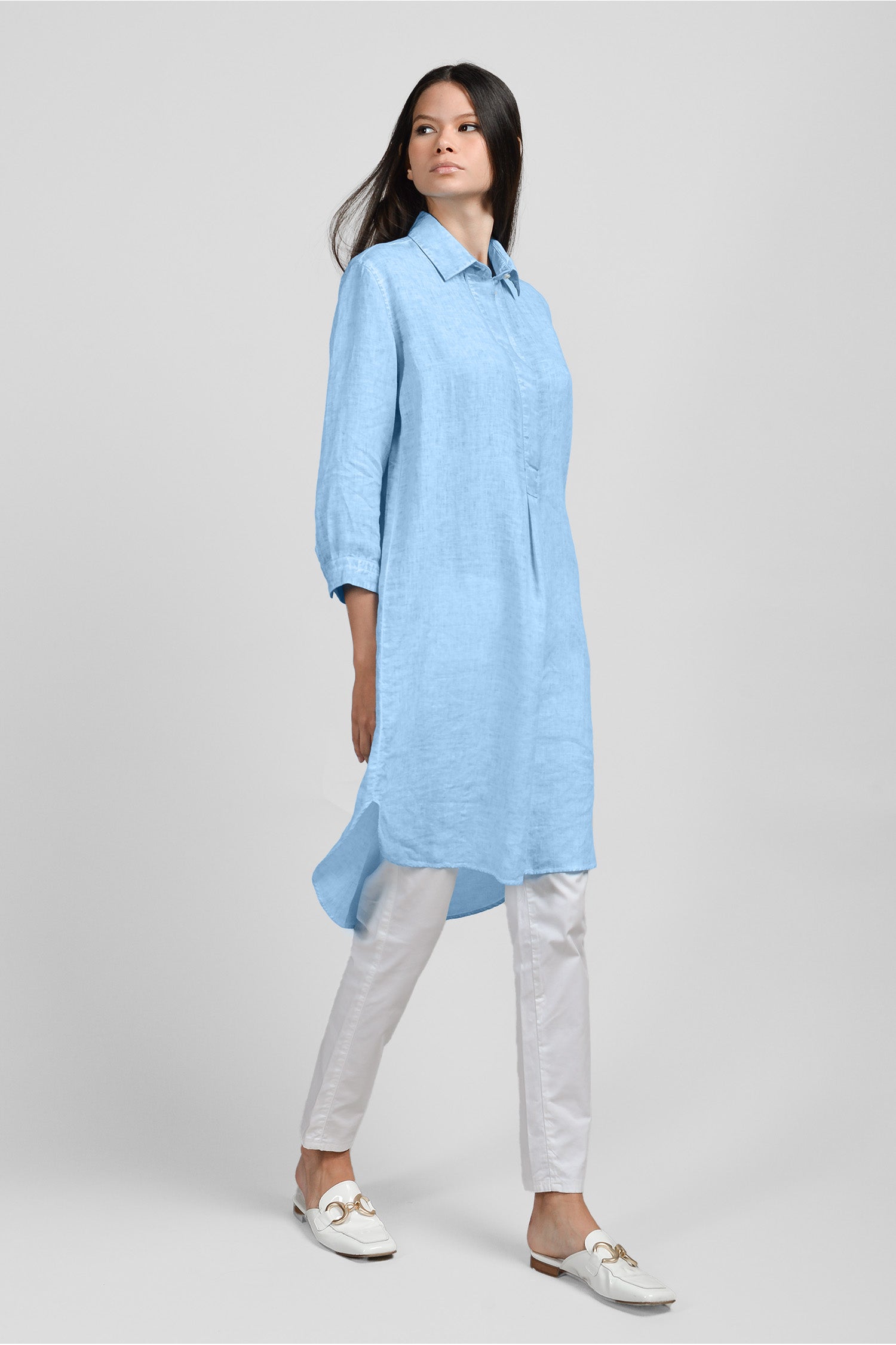 Midi Shirtdress Linen - Viking