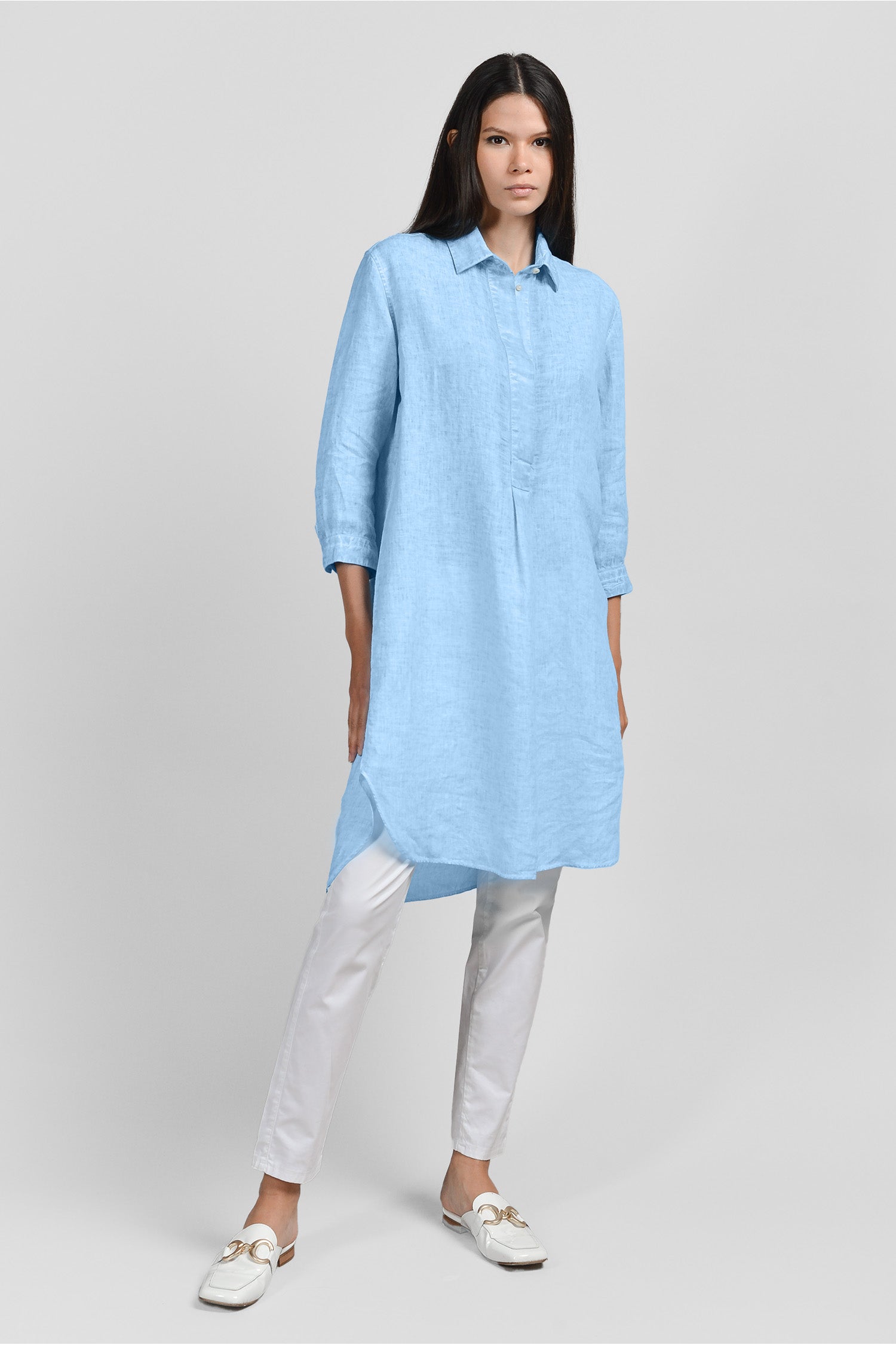 Midi Shirtdress Linen - Viking