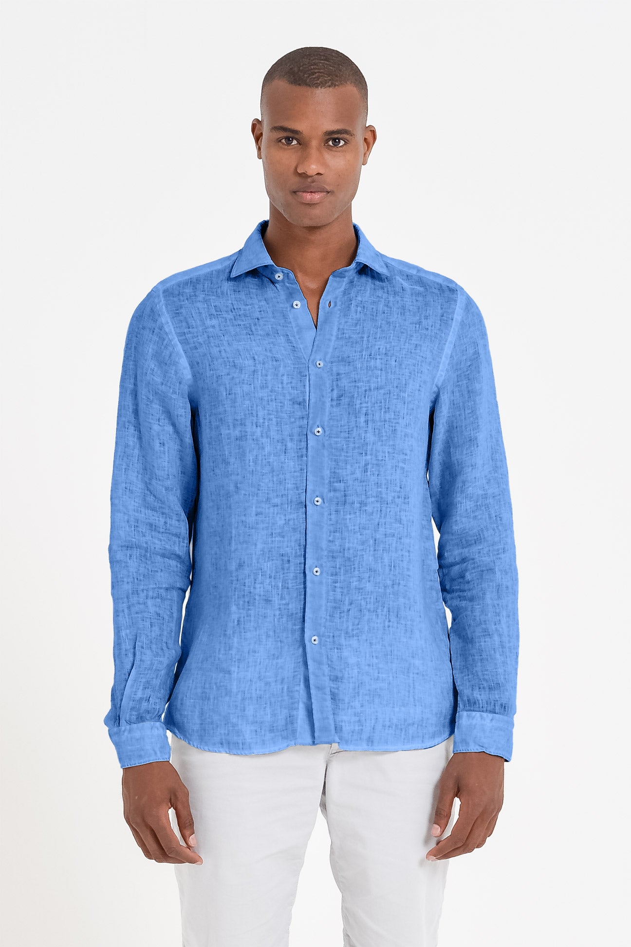 Camicia Lino Relaxed Fit - Oceano